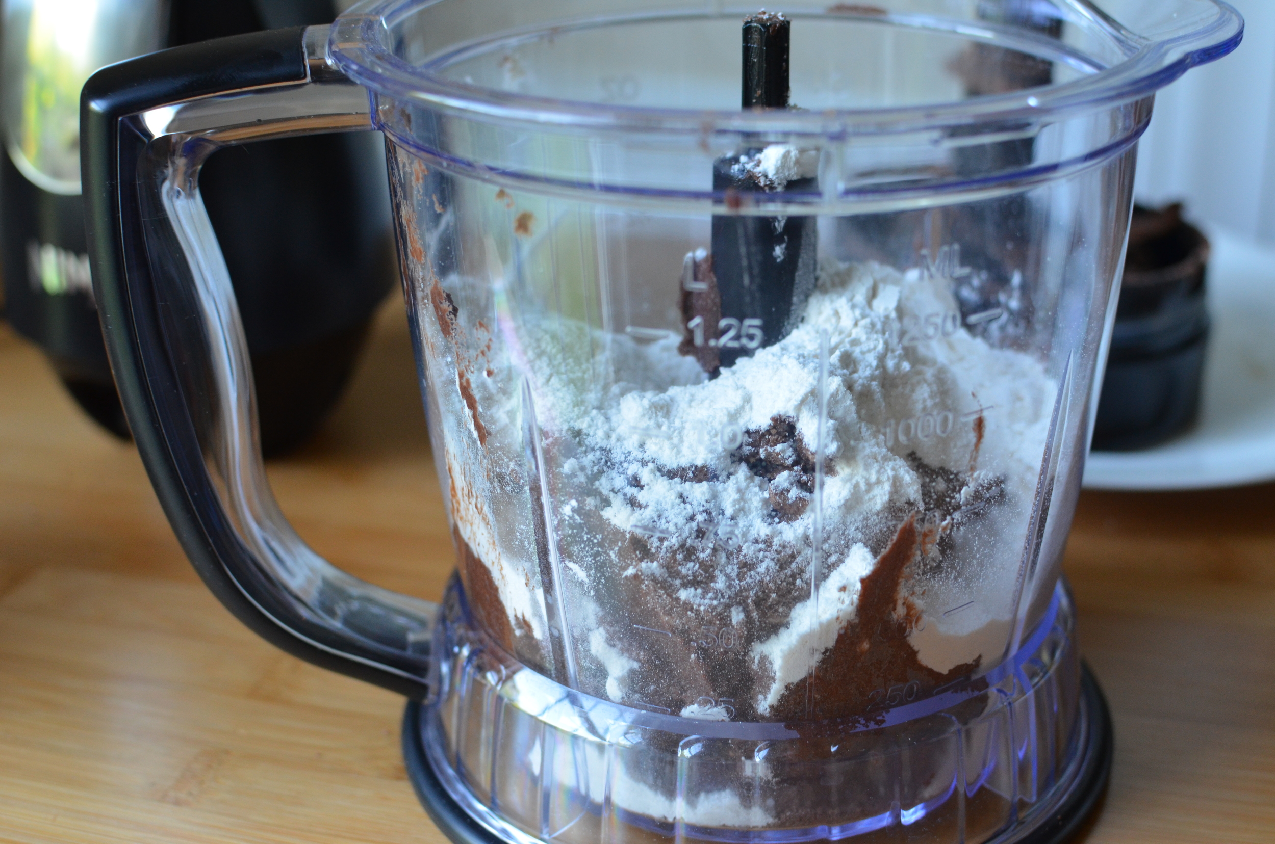 So I transferred everything to a medium sized food processor. 