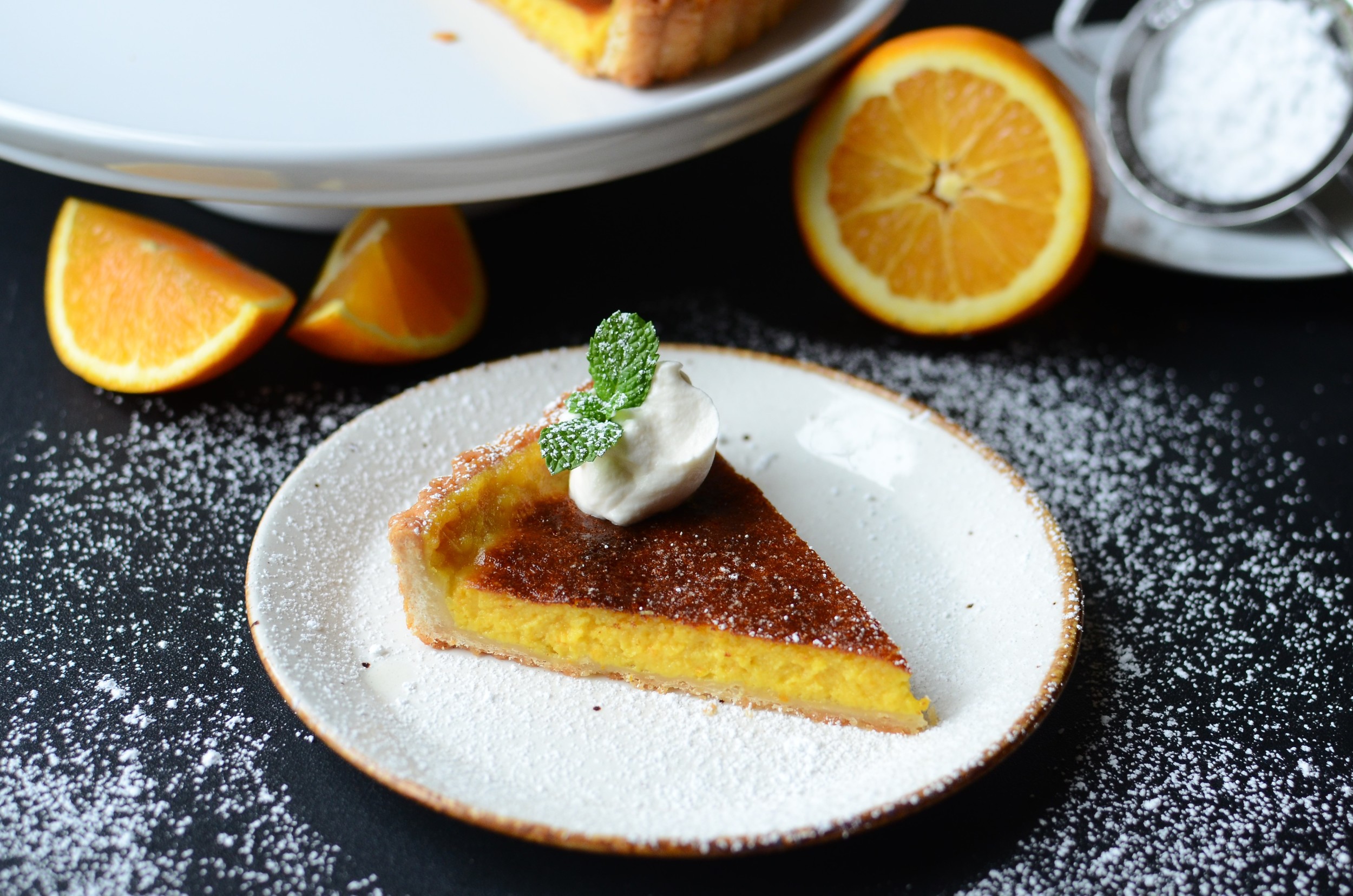 French Orange Cream Tart - ButterYum