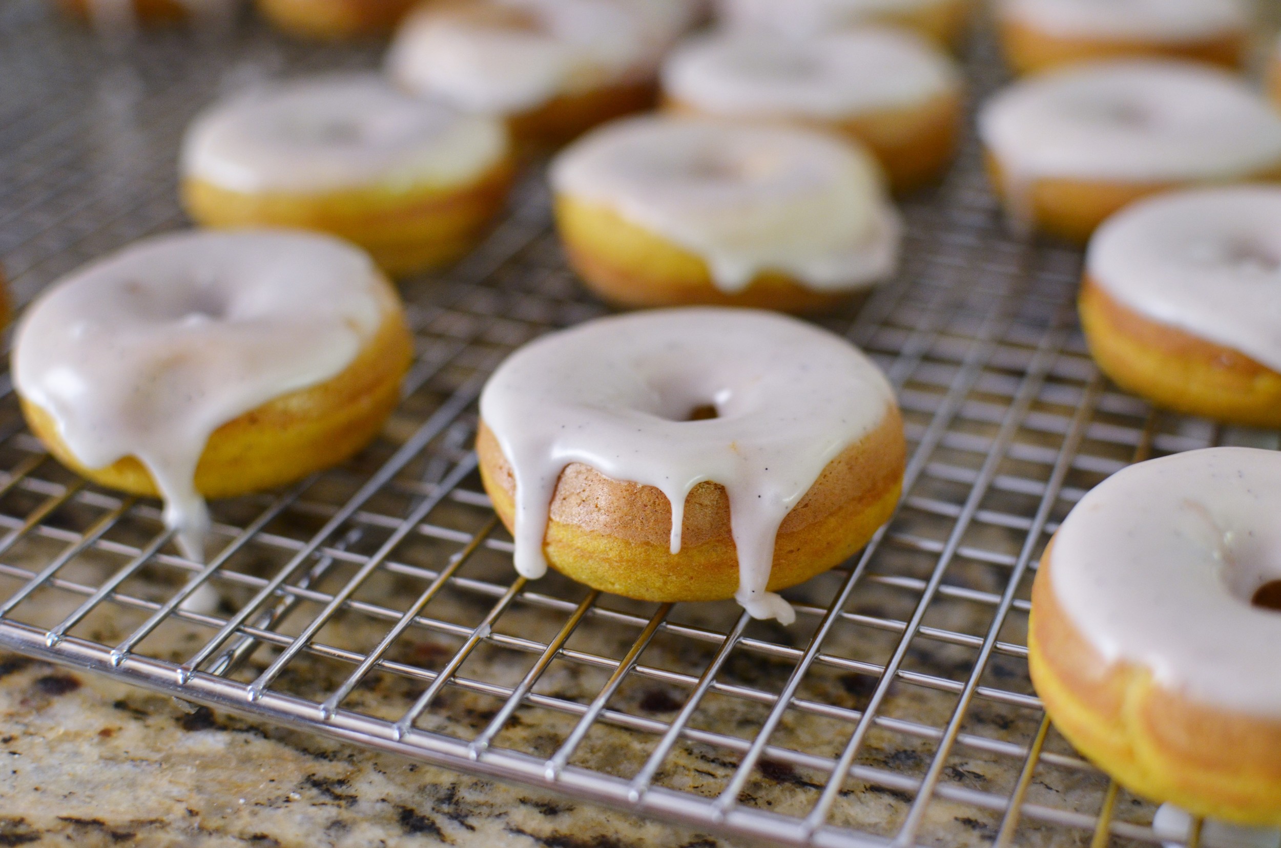 Mini Pumpkin Spice Donut w/Vanilla Bean Glaze Recipe w/PHOTOS