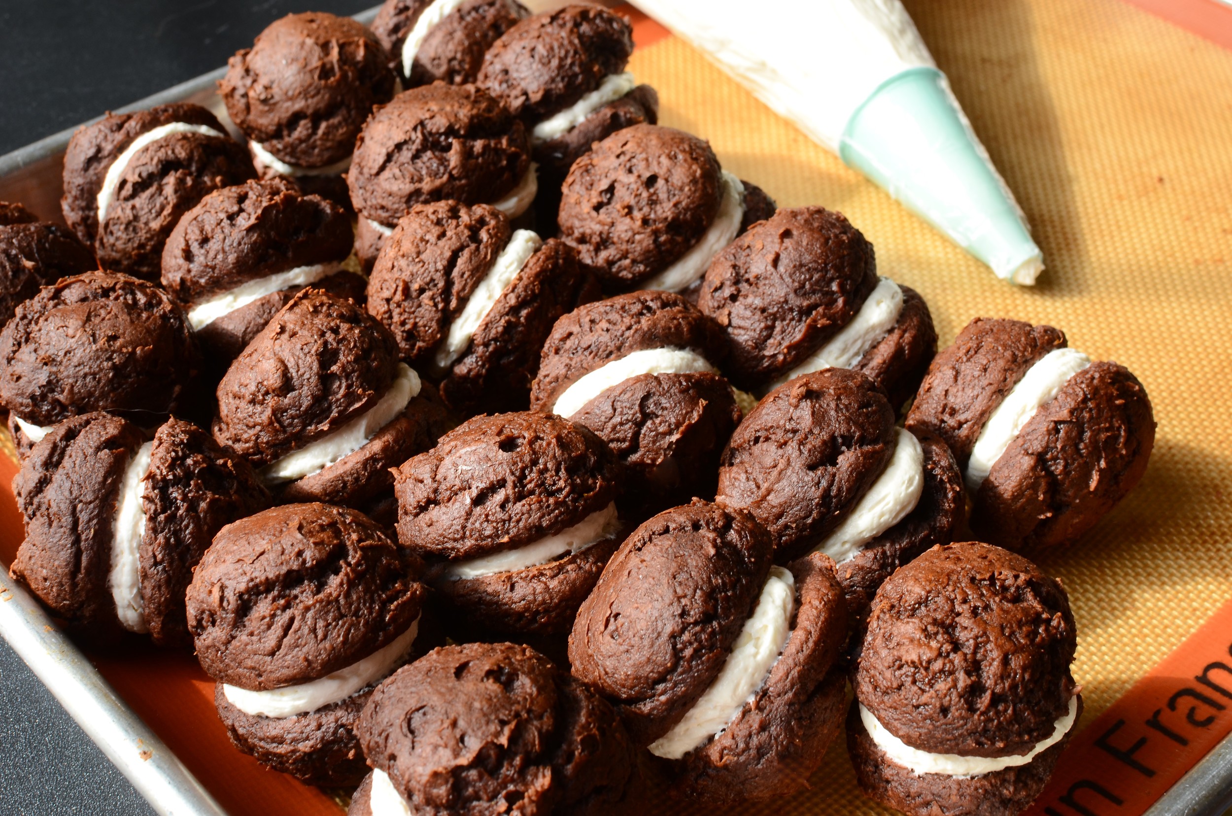 Mini Chocolate Whoopie Pies — ButterYum — a tasty little food blog