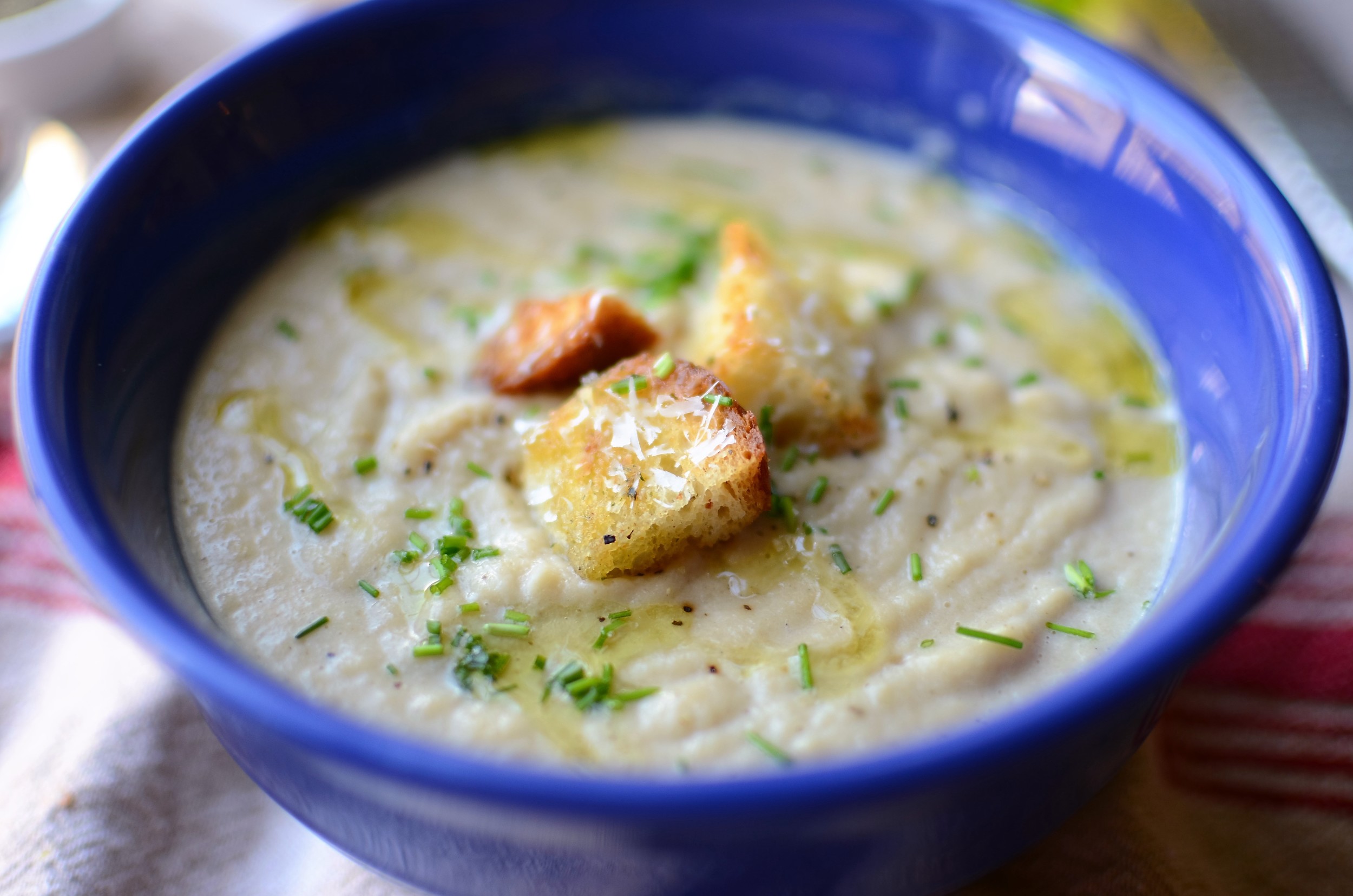 How to make Cream of Cauliflower Soup Recipe - How-to Photos.