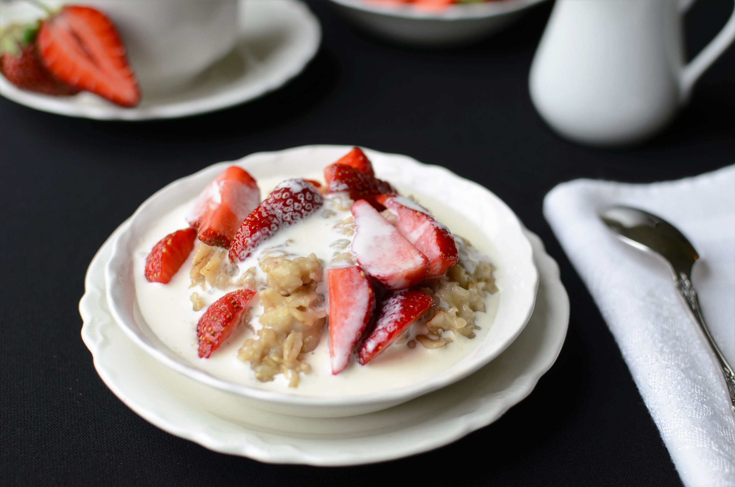 Strawberries and Cream Oats Recipe - Mother's Day Breakfast Recipe 