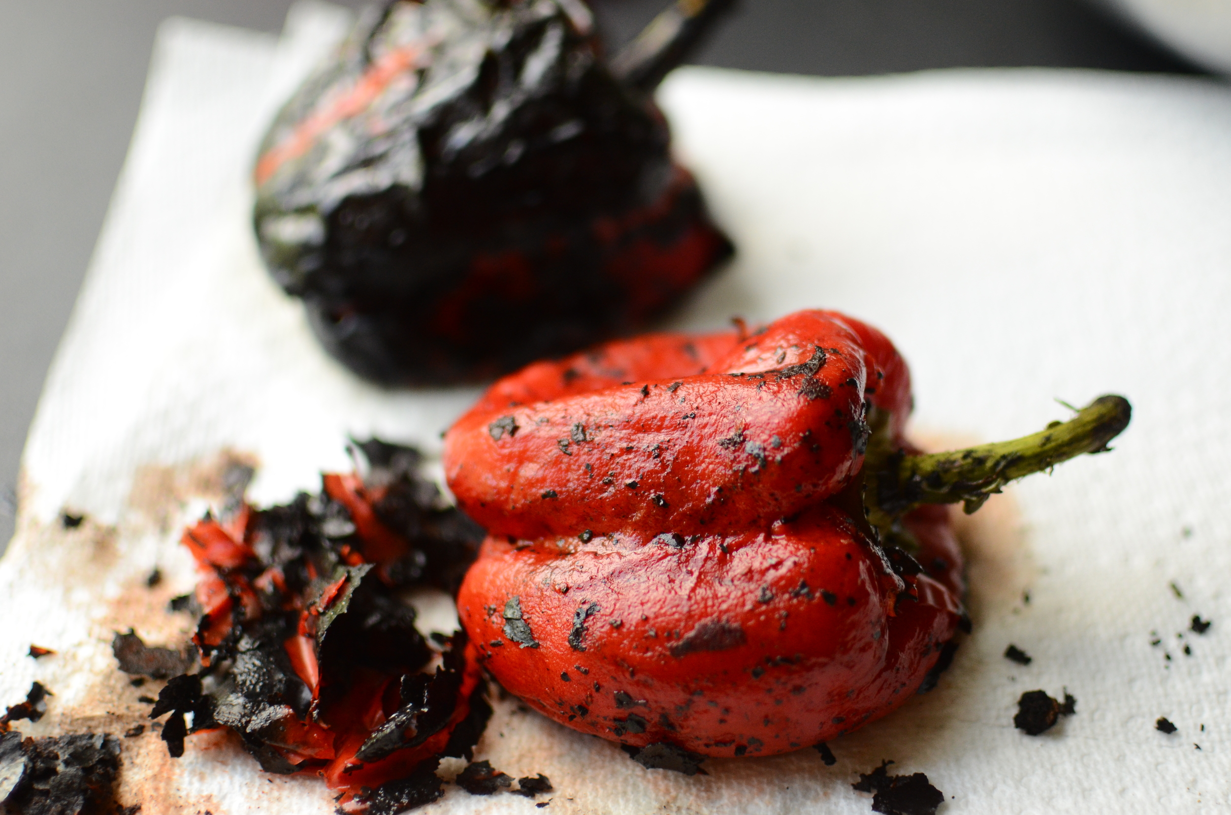 how to roast peppers, and what to do with the.