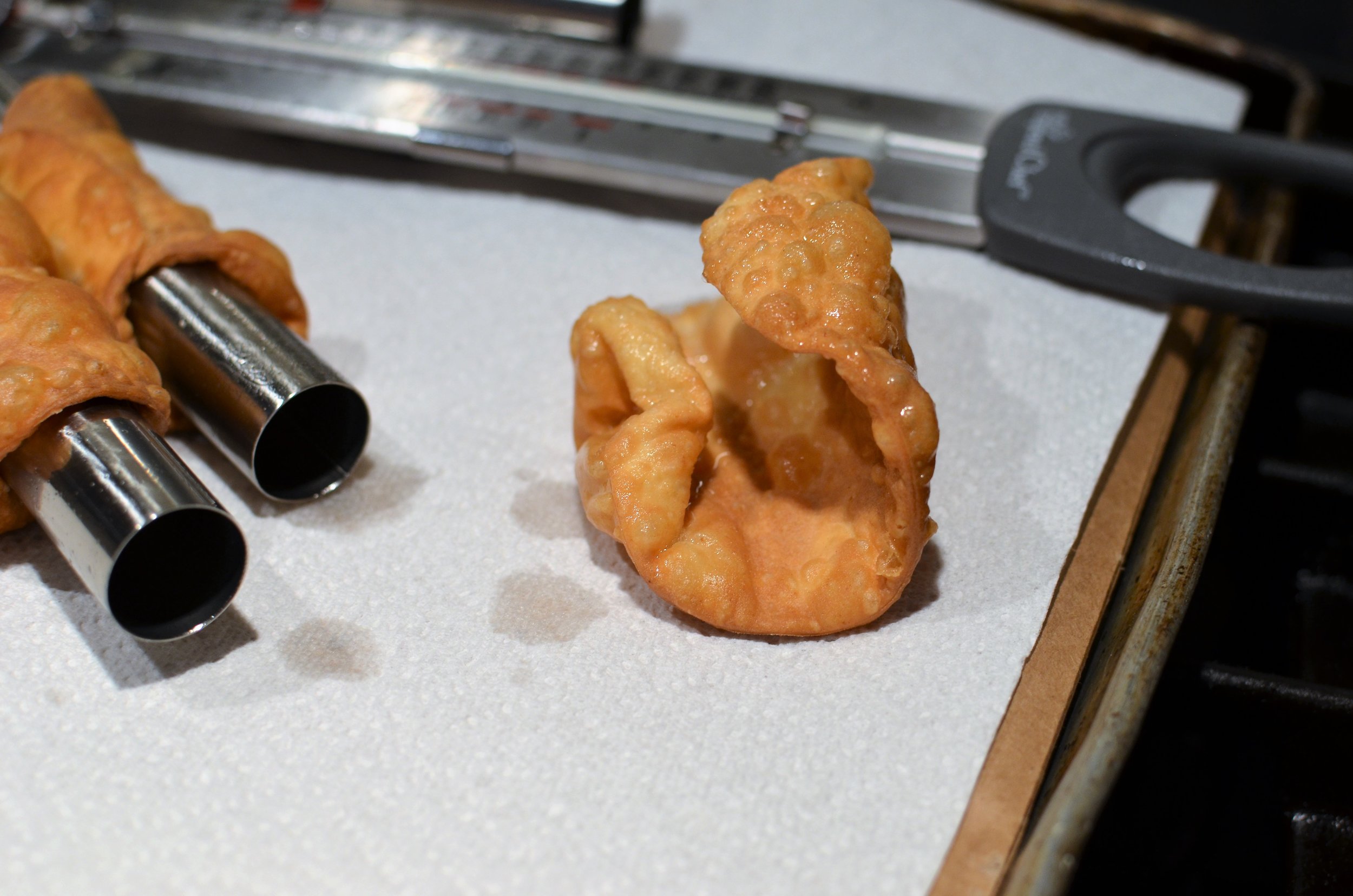 how to make cannoli shells at home. cannoli recipe with how-to photos.