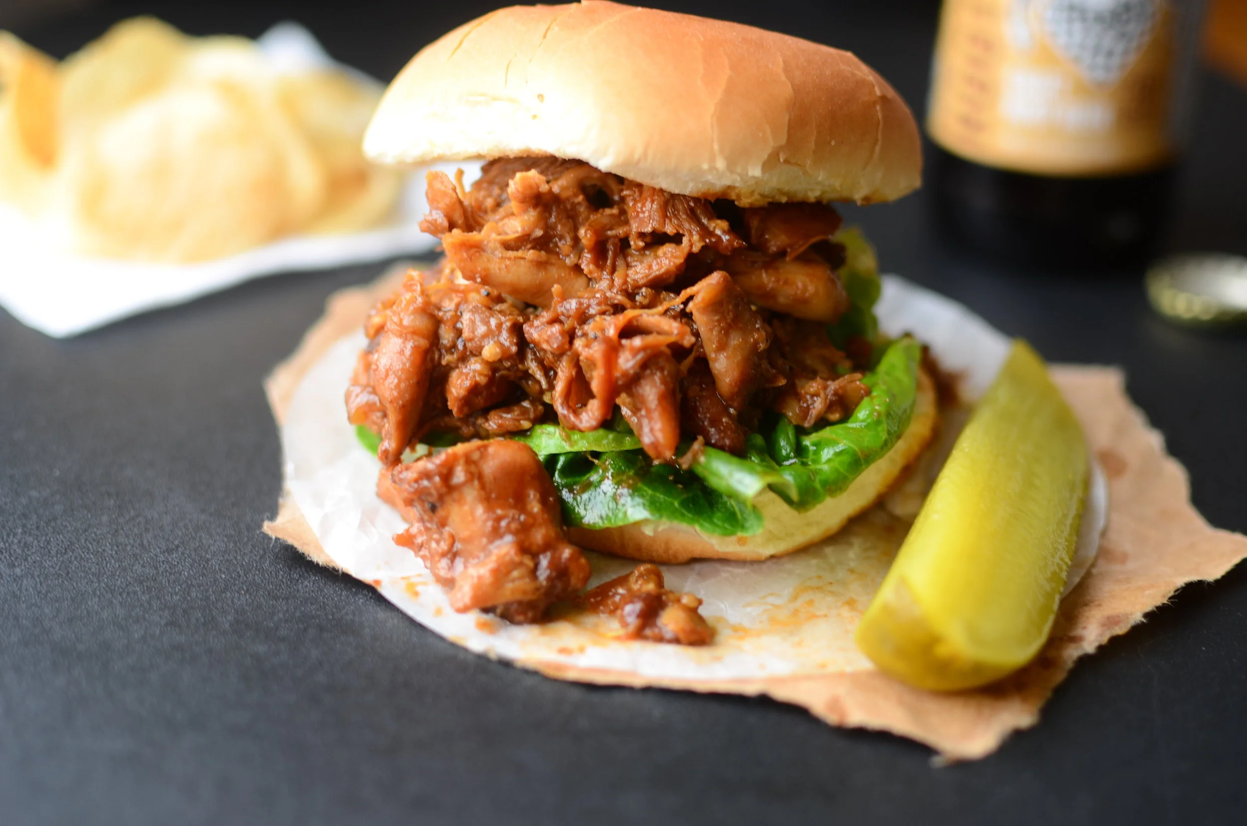 BBQ Shredded Chicken in the Instant Pot OR Crockpot