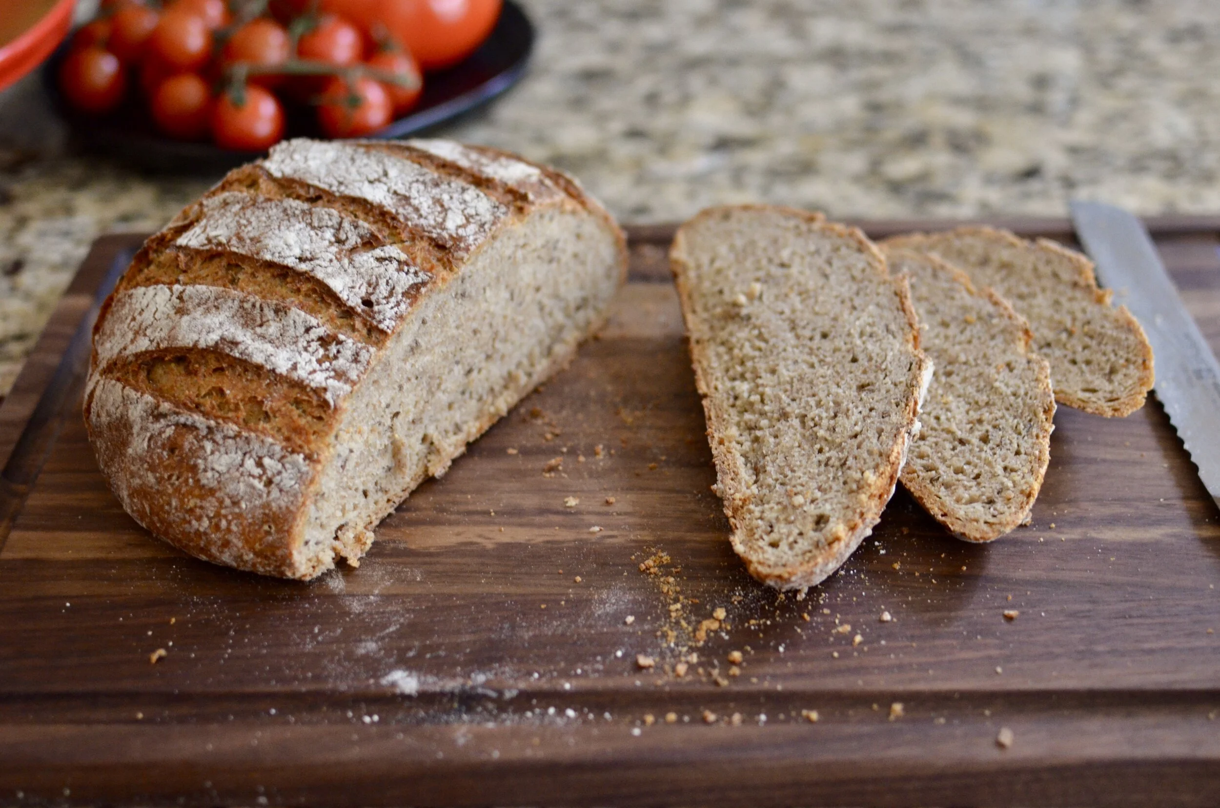 No-Knead Rustic Rye Bread