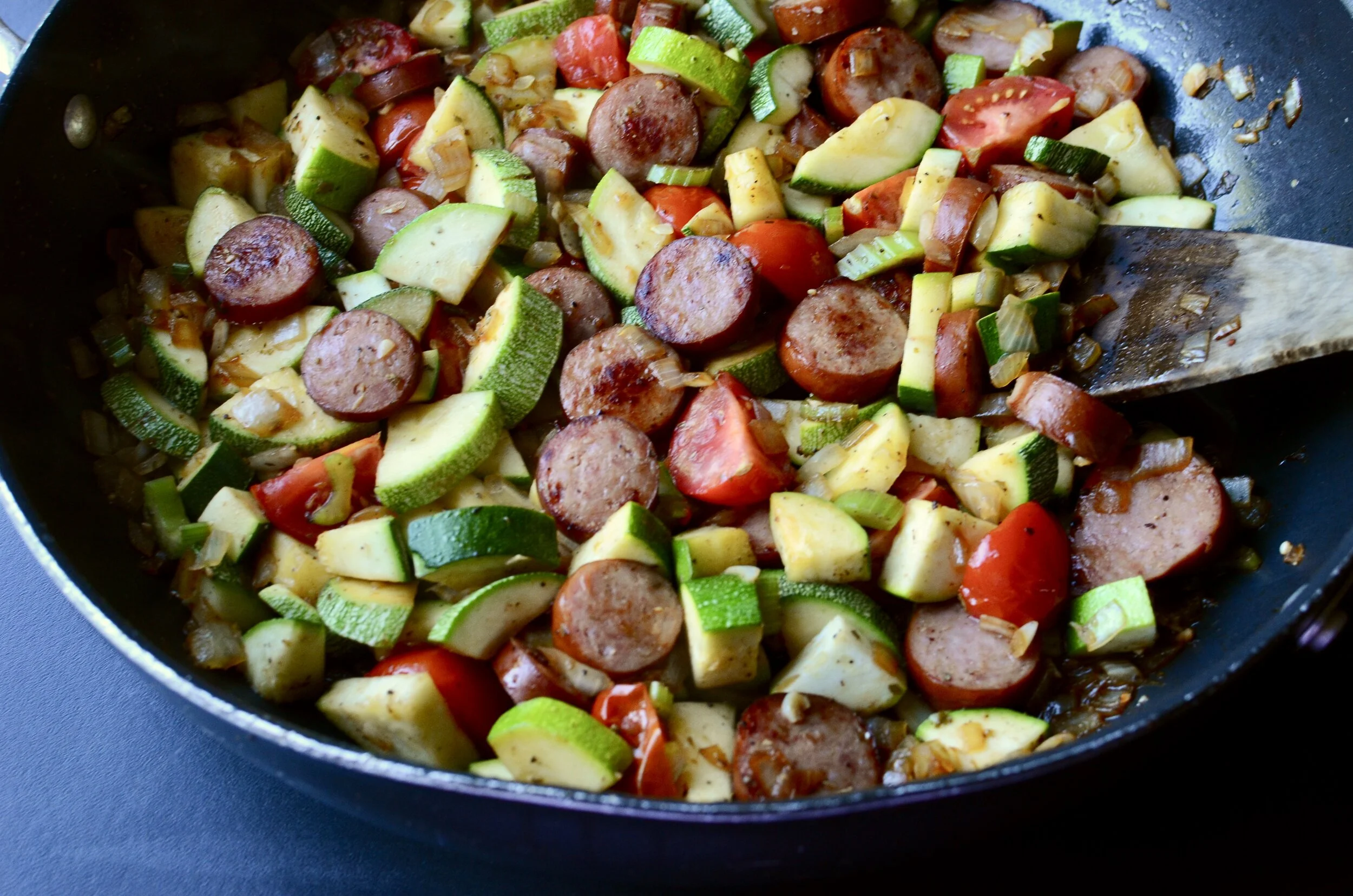 Polish Sausage and Zucchini Skillet