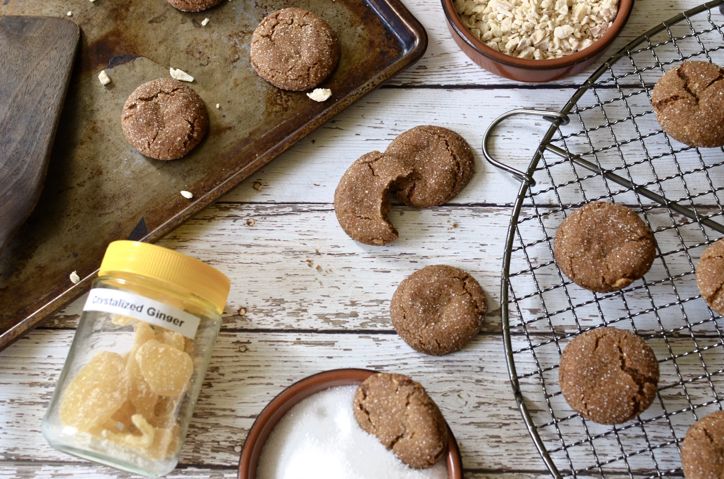 Crystallized Ginger Crinkles