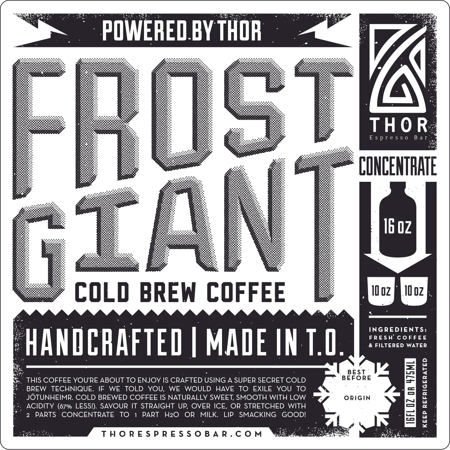 The "FROST GIANT" name was proposed to fit with the Norse mythology theme of the brand.
