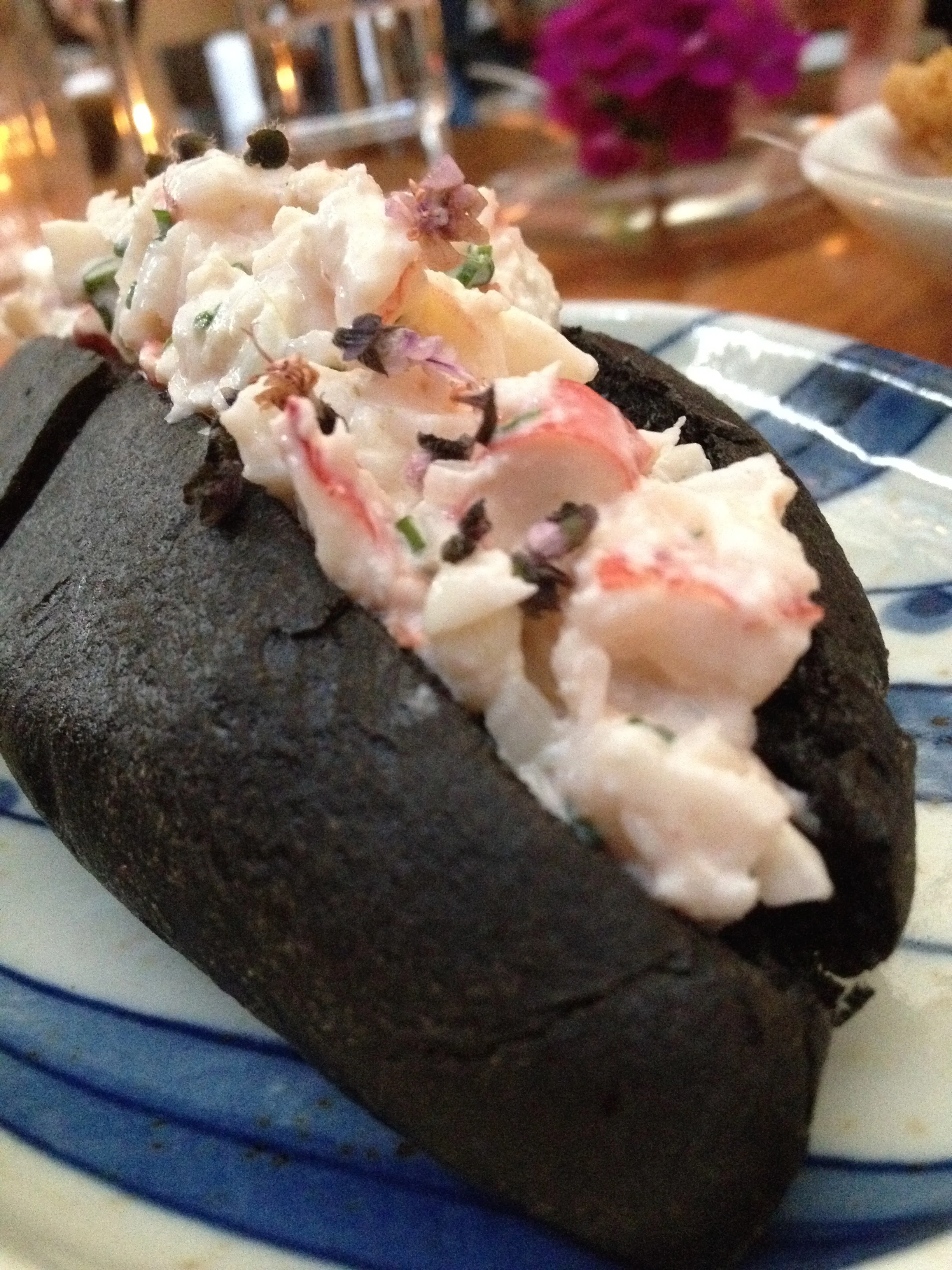 Lobster roll, green curry, thai basil