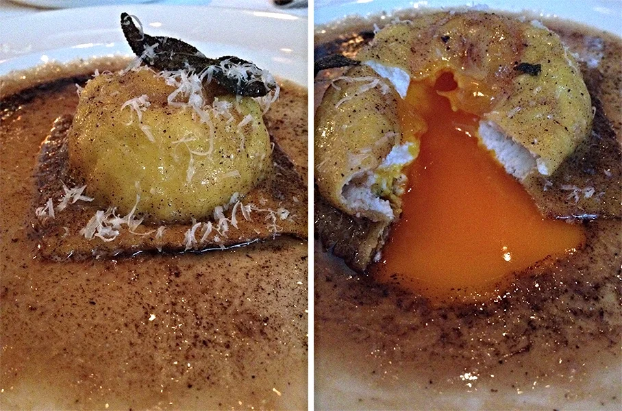 Ricotta & Egg Raviolo with browned butter