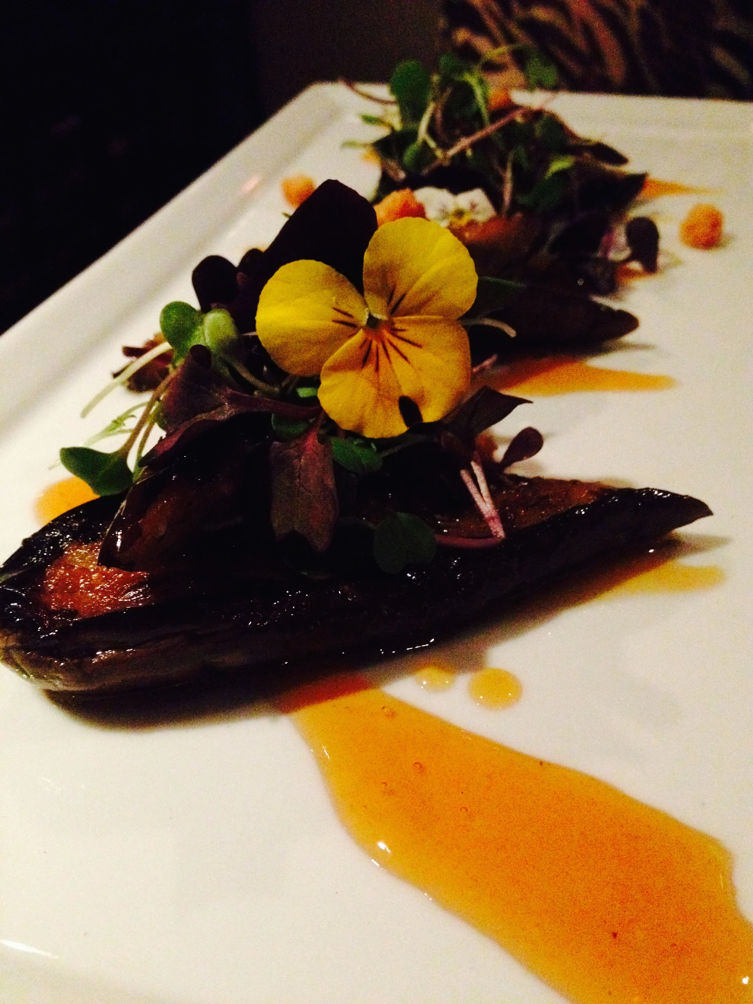 JAPANESE EGGPLANT aji amarillo-honey, pain de mie crumbs
