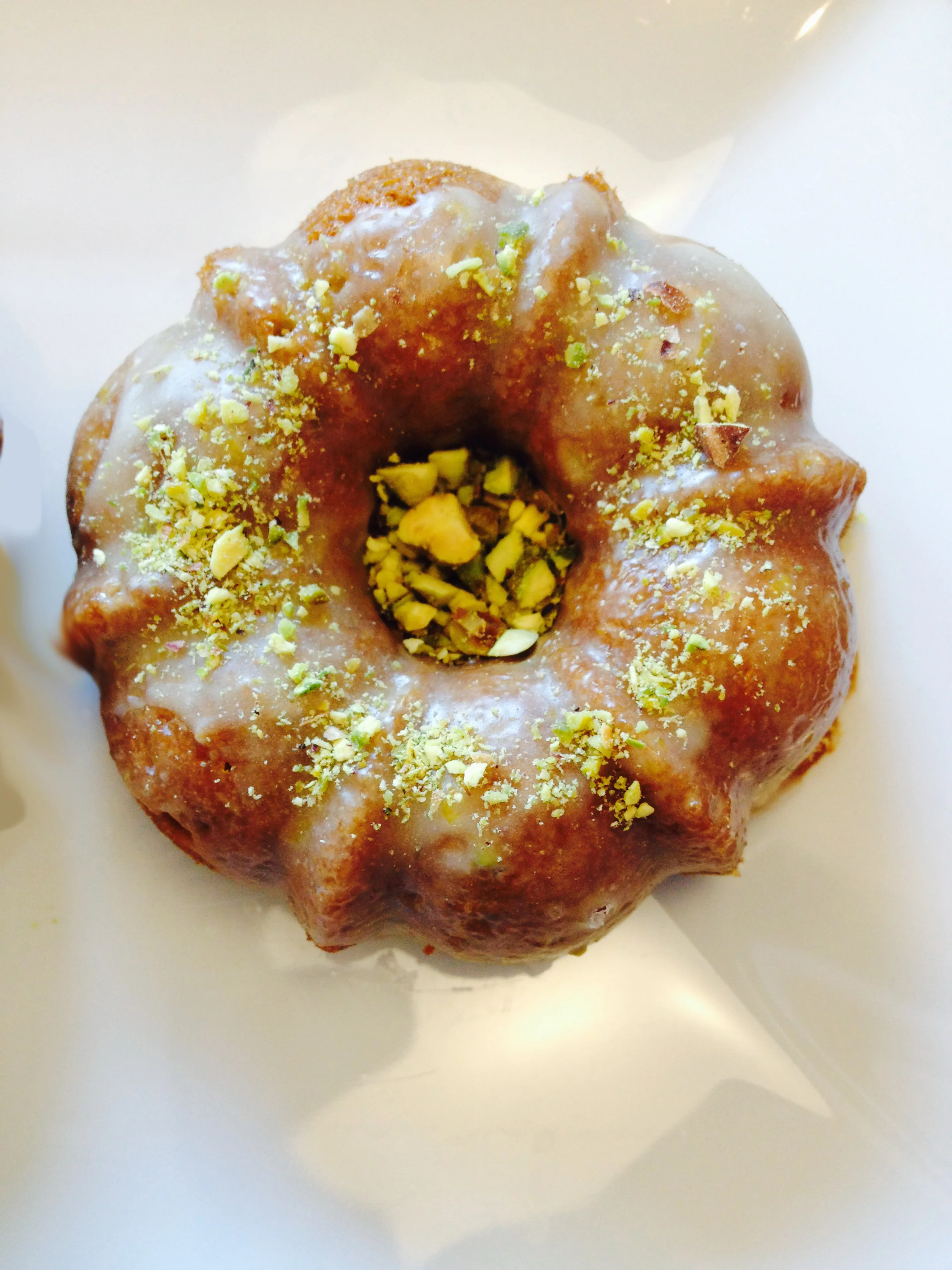 Pistachio orange bundt cake.