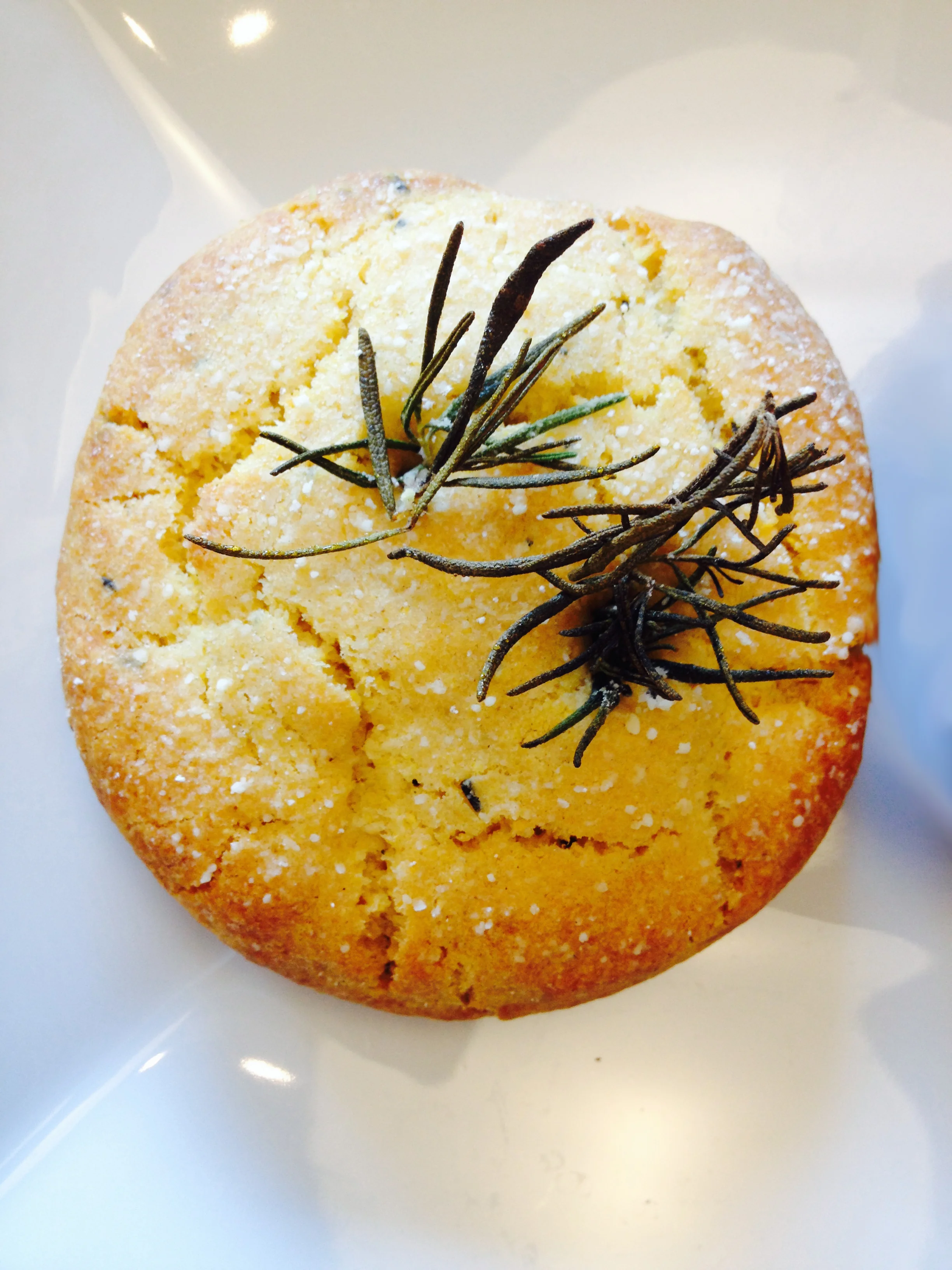 Rosemary corn scone.