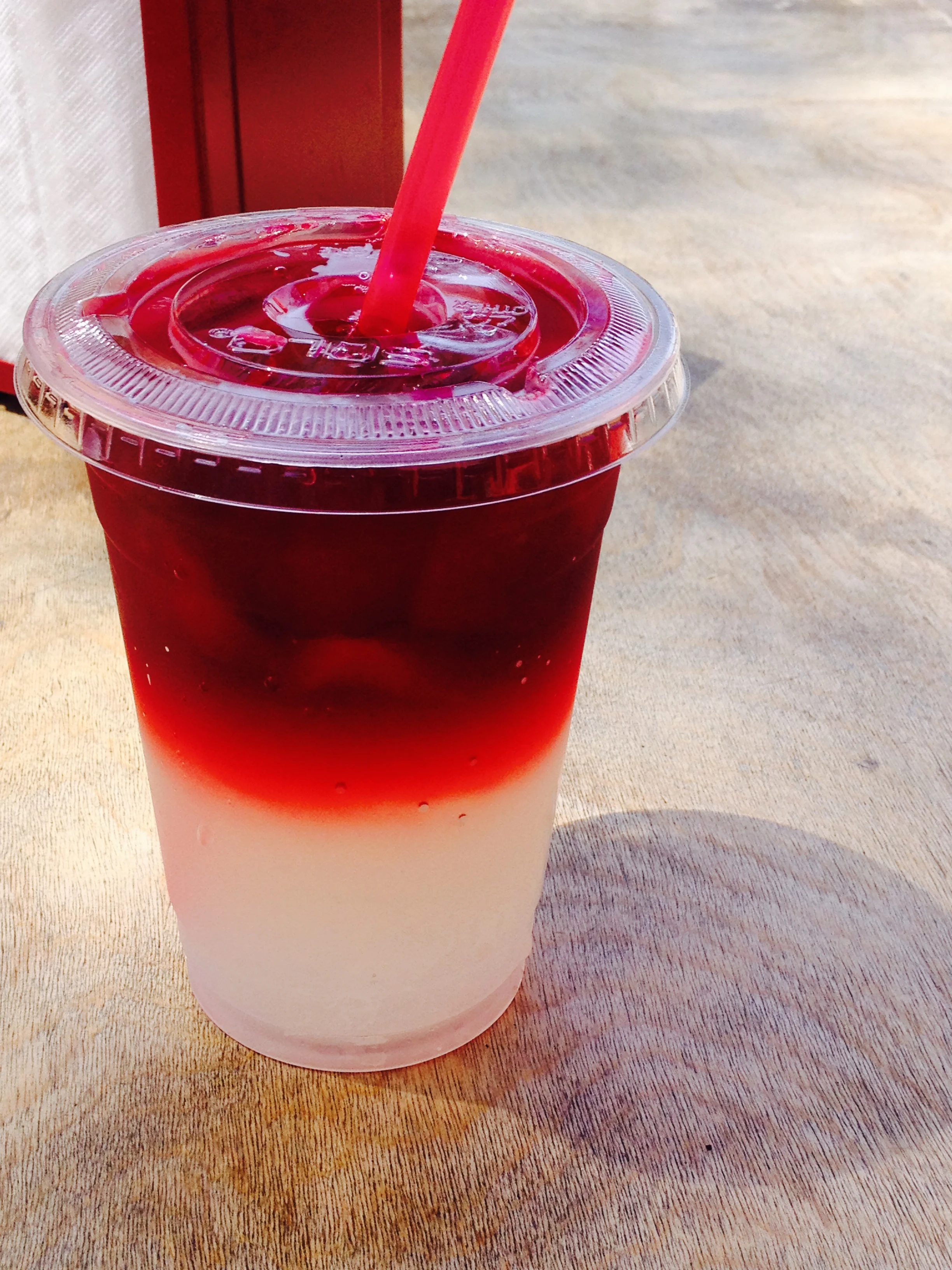 The Armando Palmero, 2/3 lime juice 1/3 Jamaican hibiscus tea