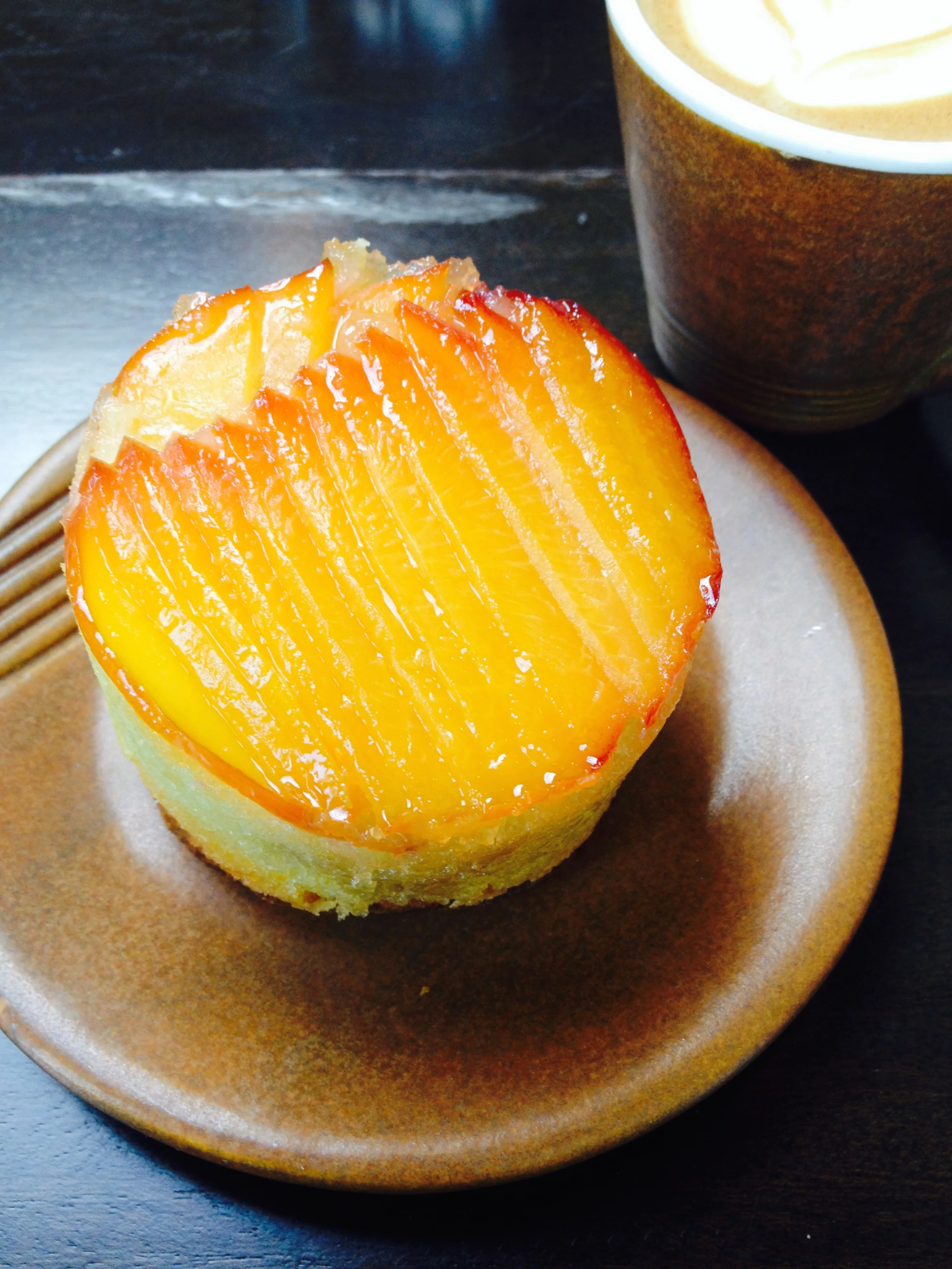 Upside Down Yellow Peach Cake