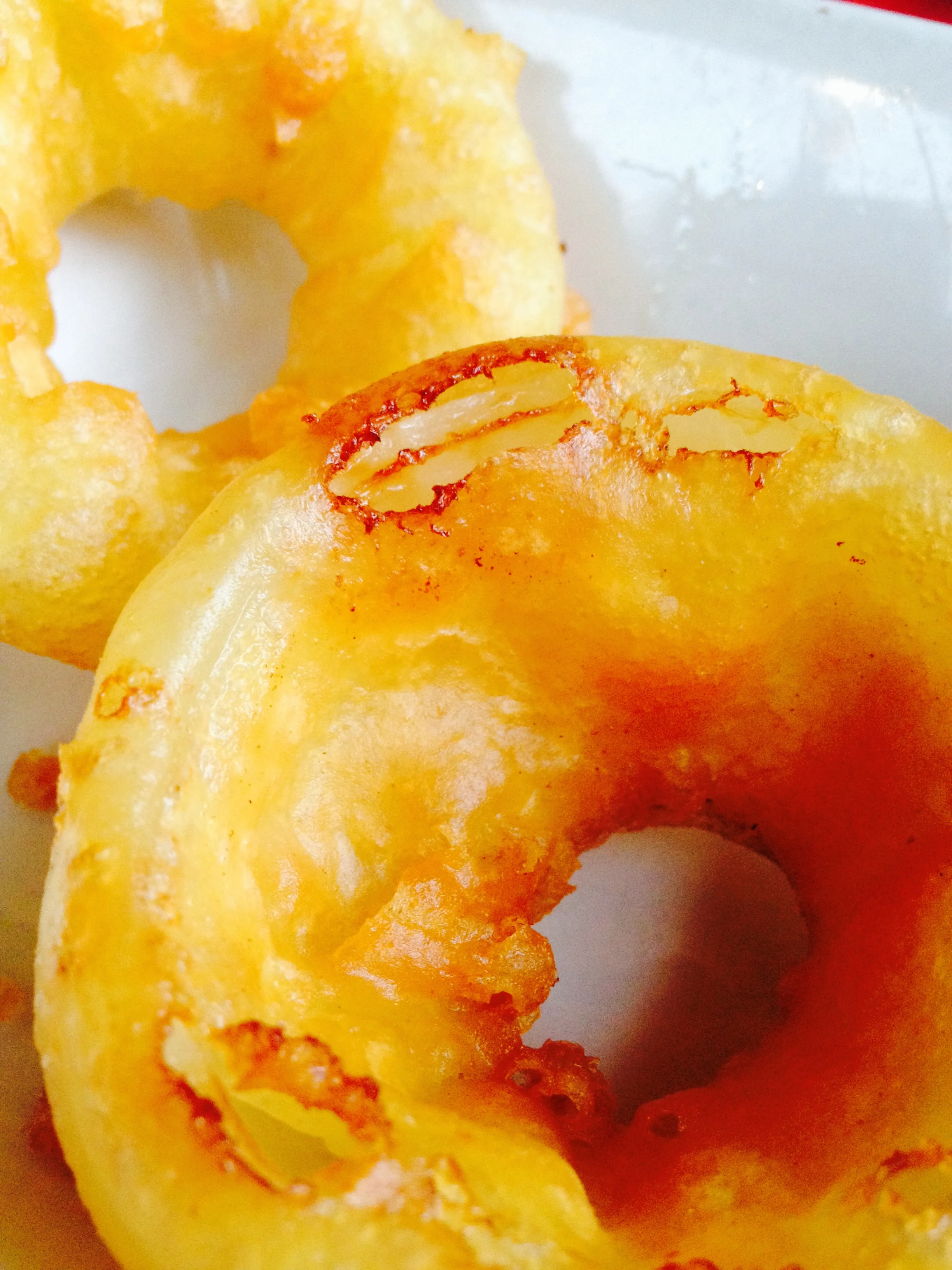 Molten onion rings.
