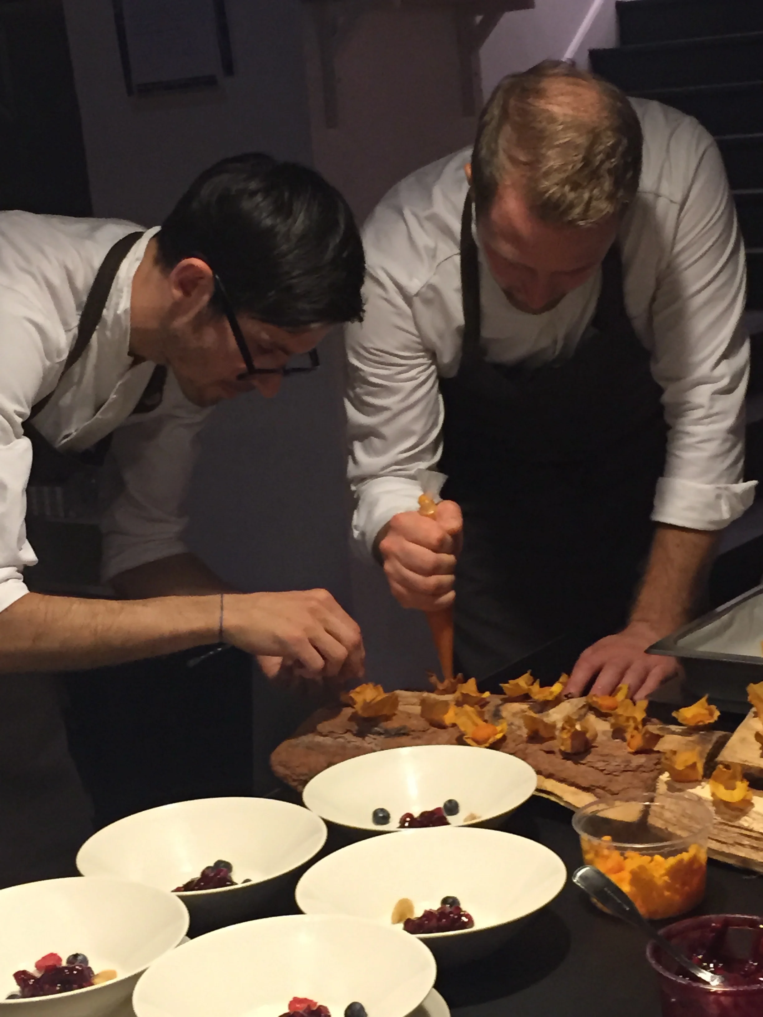 Hard at work preparing a Pumpkin treat!