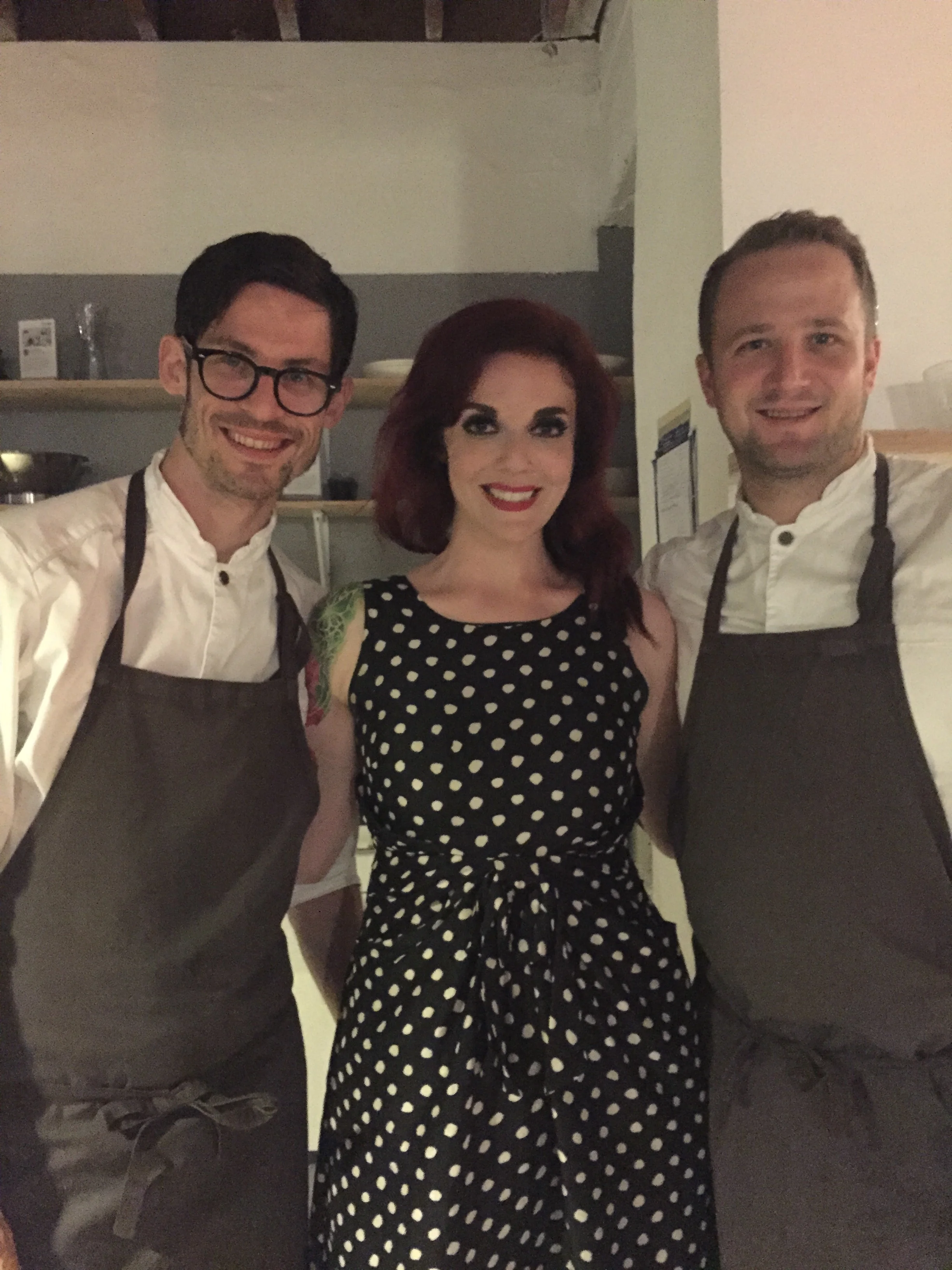 With the wonderful Chef Anton Bjuhr (left) and Chef Jacob Holmström (right)!