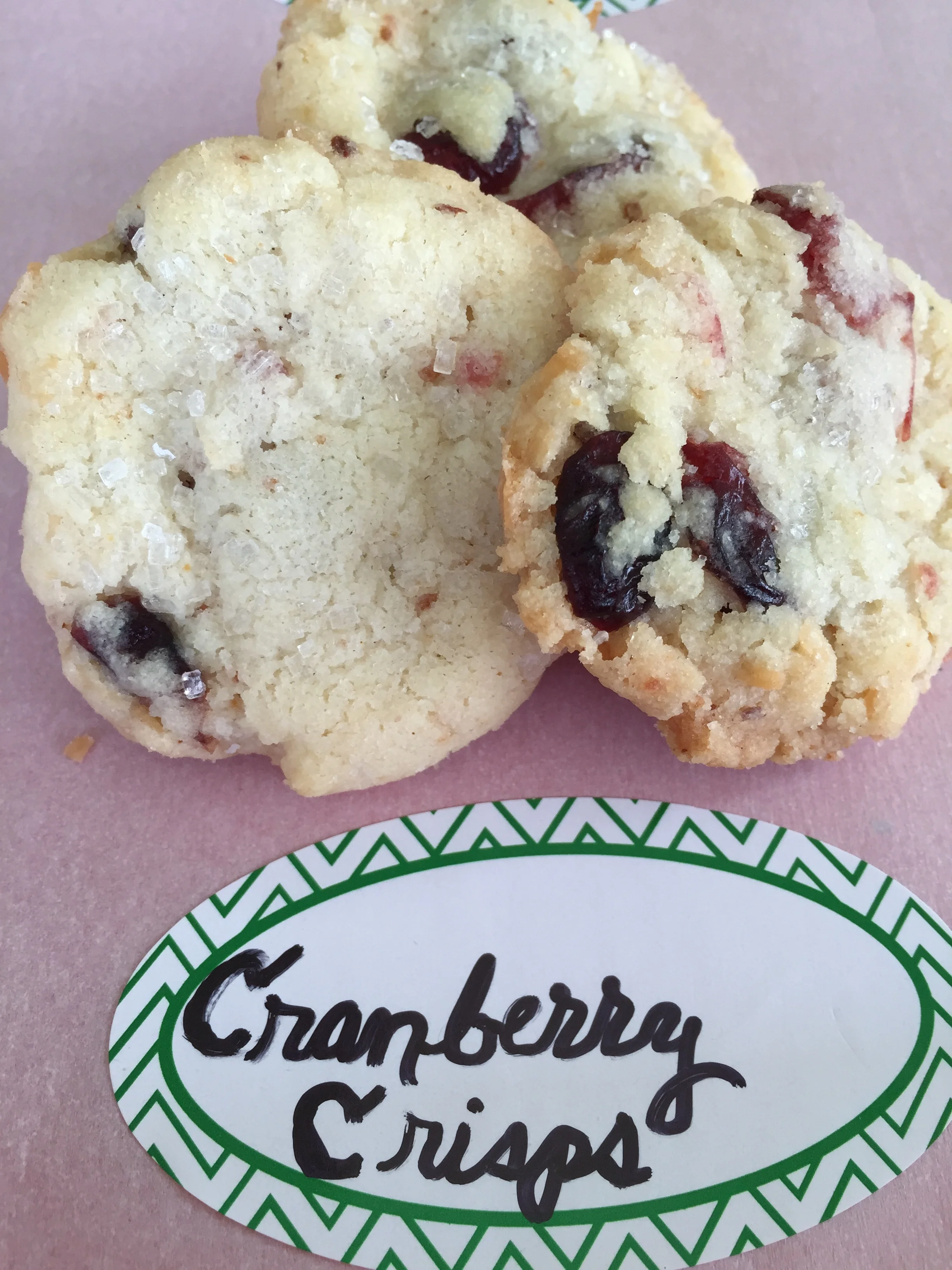 Coconut Cranberry Chews (though I bake them longer into crisps!)