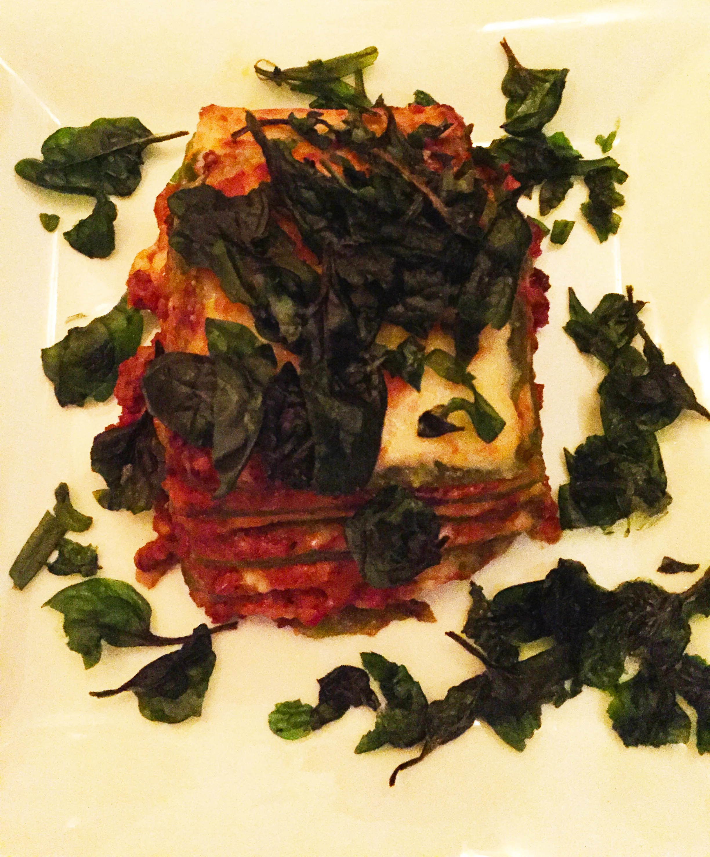 Lasagna verde "Omaggio Nonna Elvira," spinach pasta, besciamella, beef & veal ragu' 