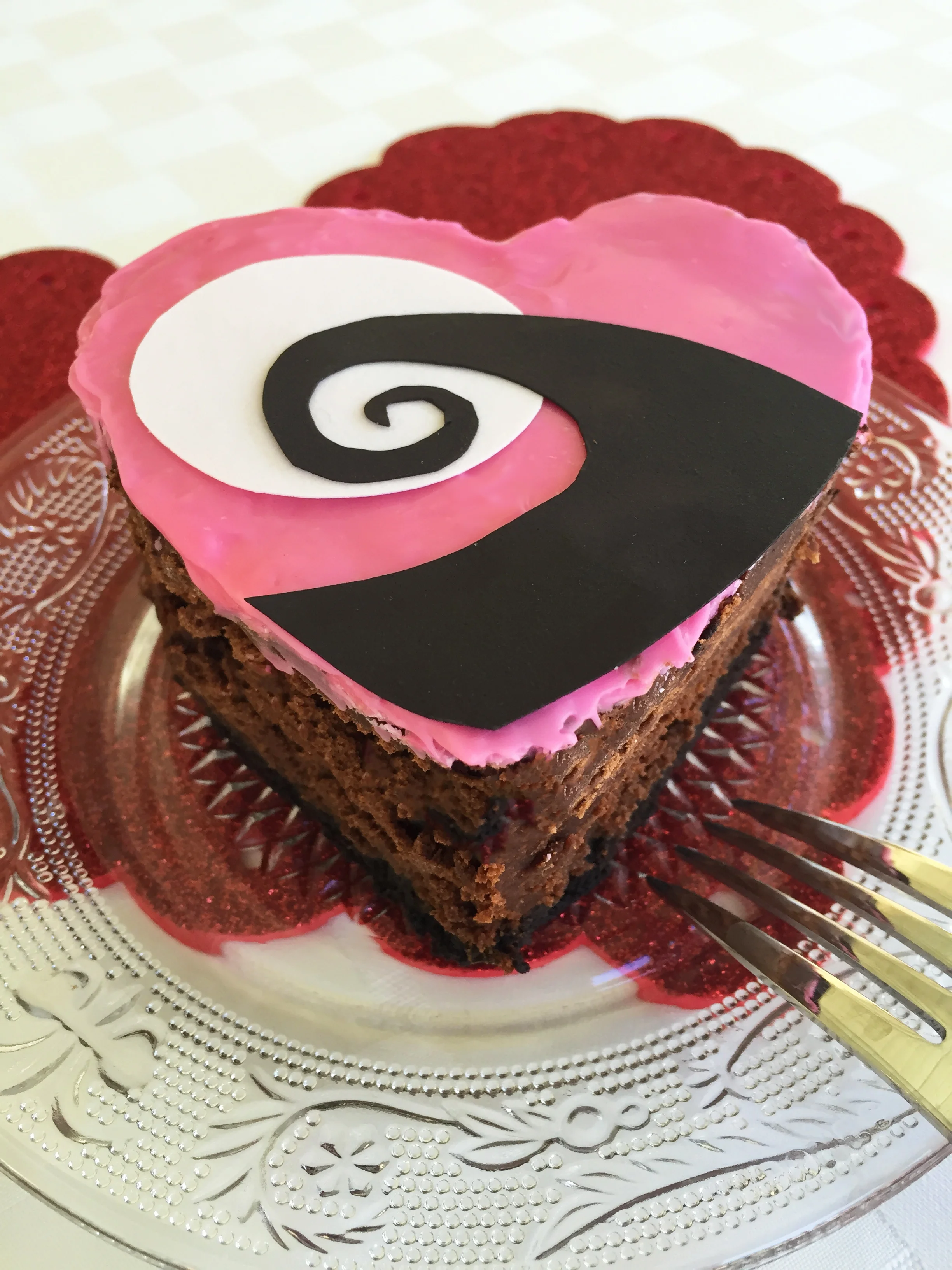 Nightmare Before Christmas Valentine's Day Chocolate Cheesecake