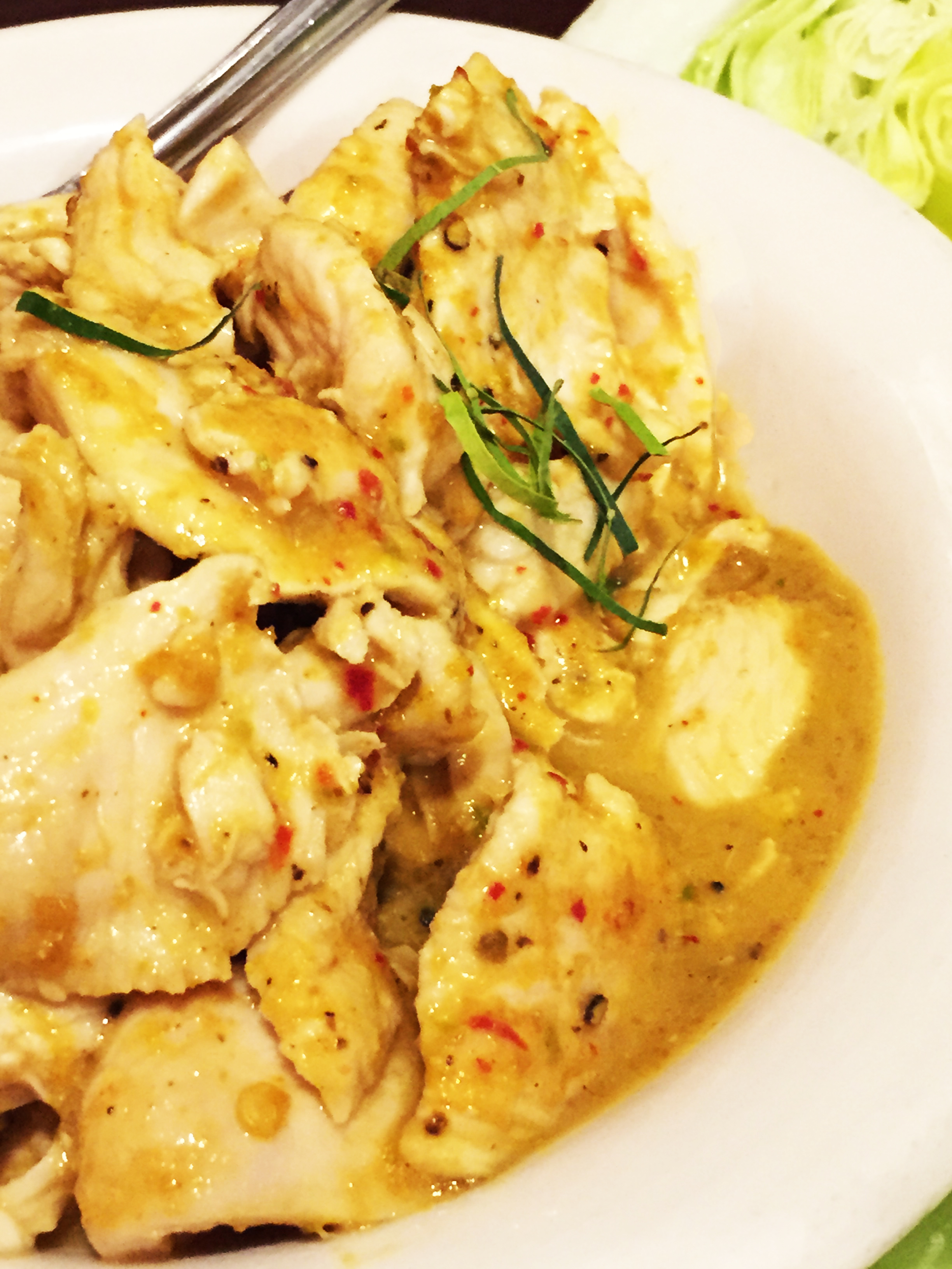 KAI KUAH - KRABI SPICED CHICKEN - Pan-fried chicken breast marinated in southern spices.