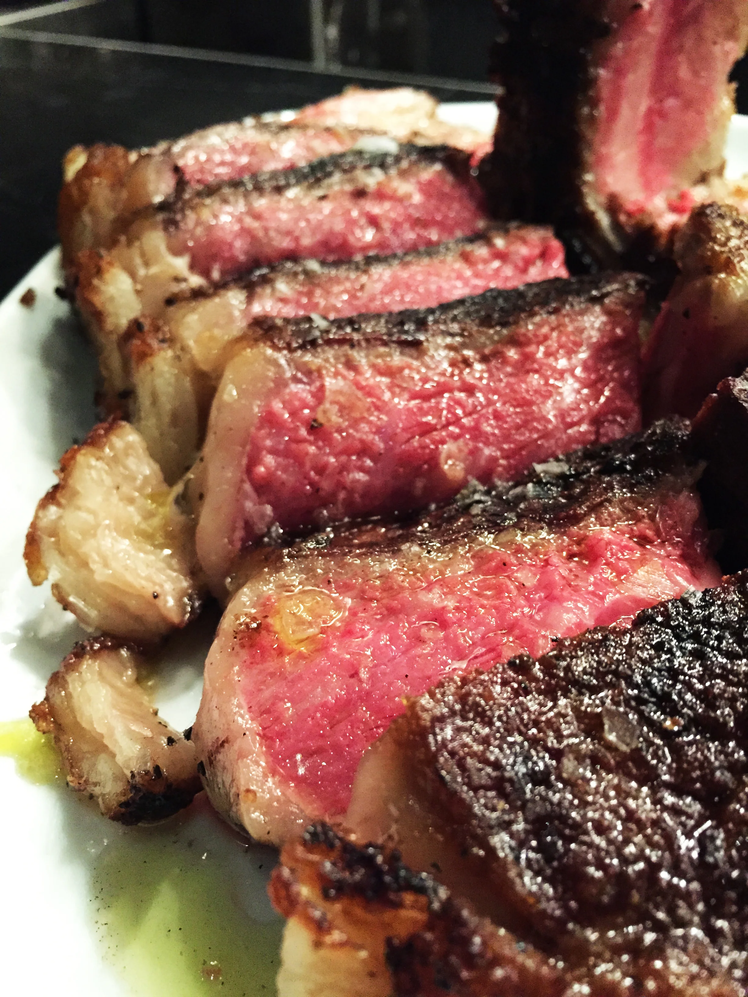 Costata alla Fiorentina 36 oz prime dry-aged bone-in New York.