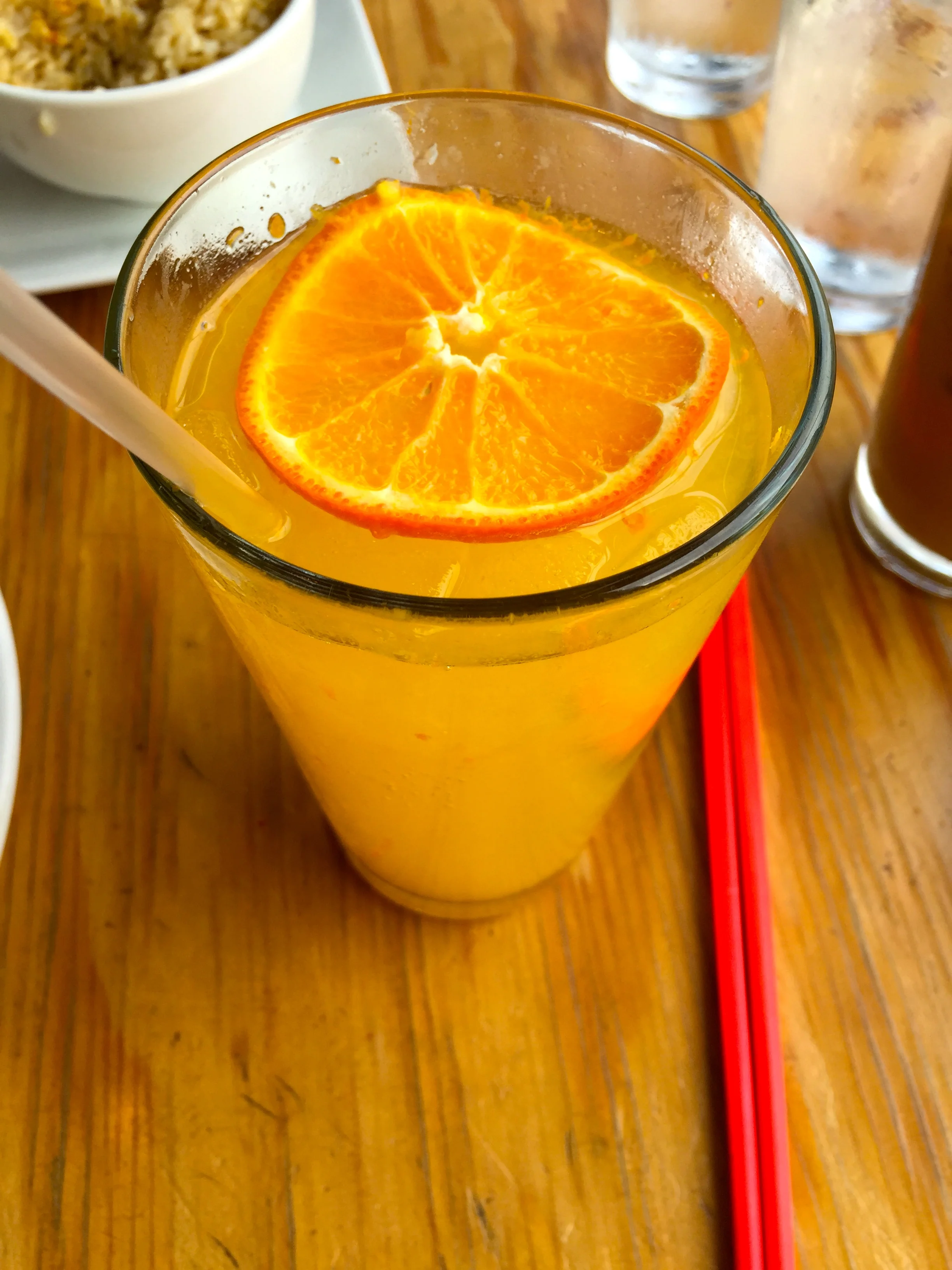 Fresh-squeezed Tangelo homemade soda.