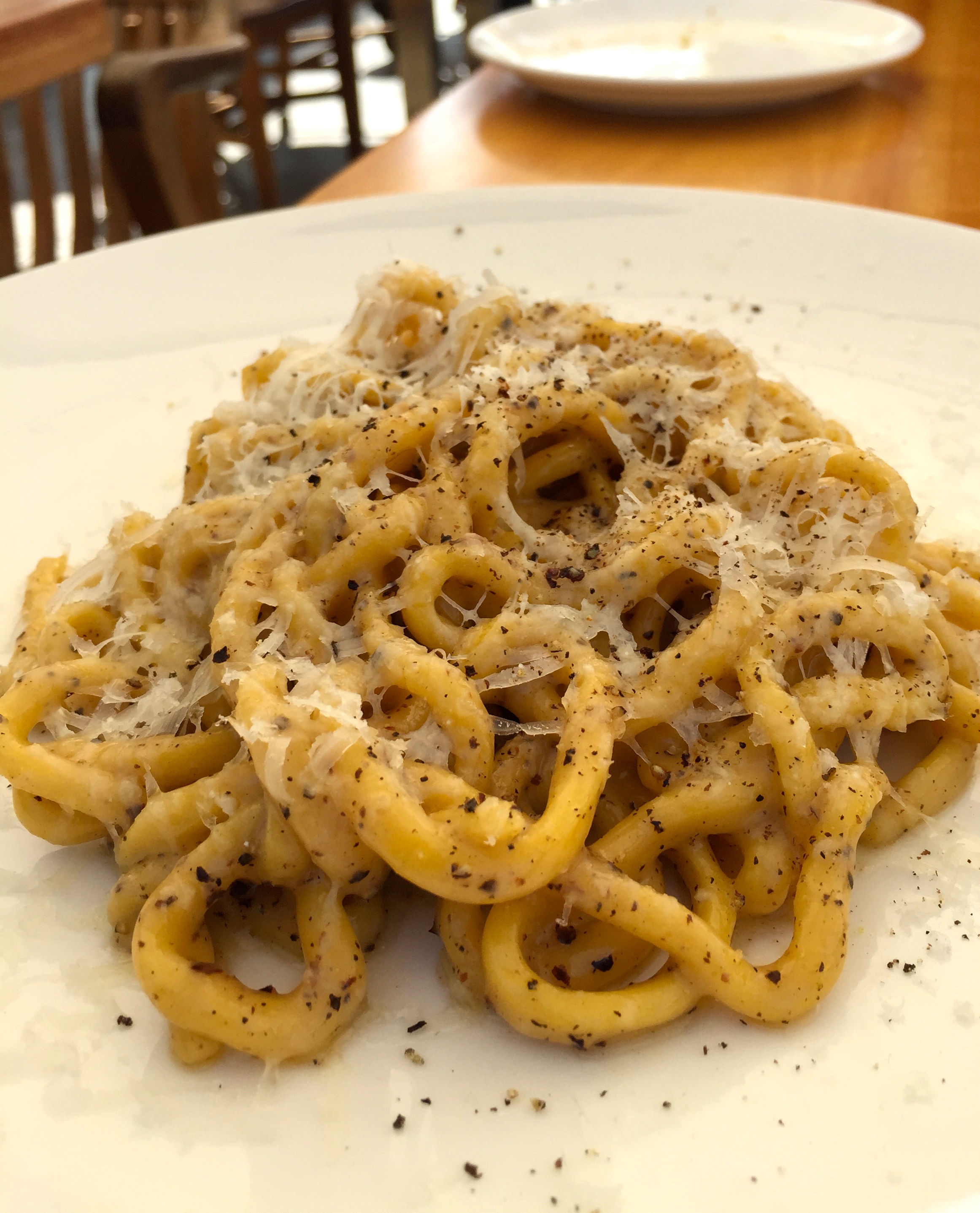 Stringozzi cacio e pepe.