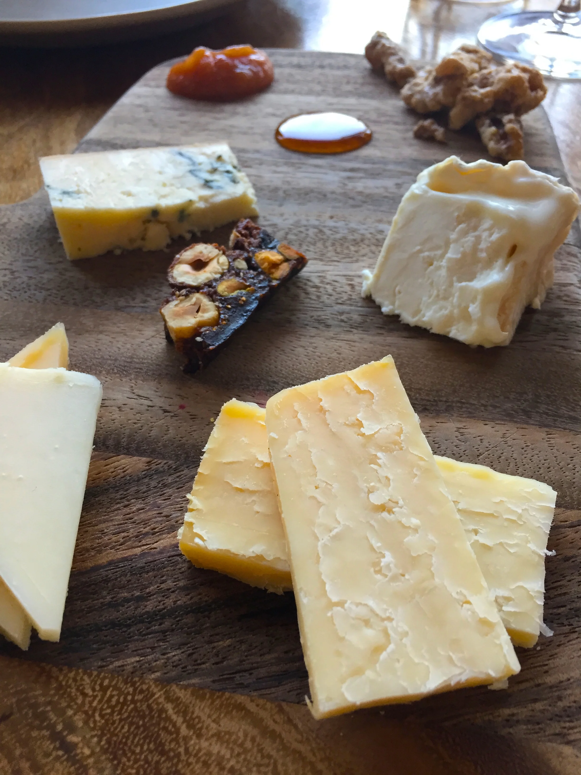 Cheese board selection.