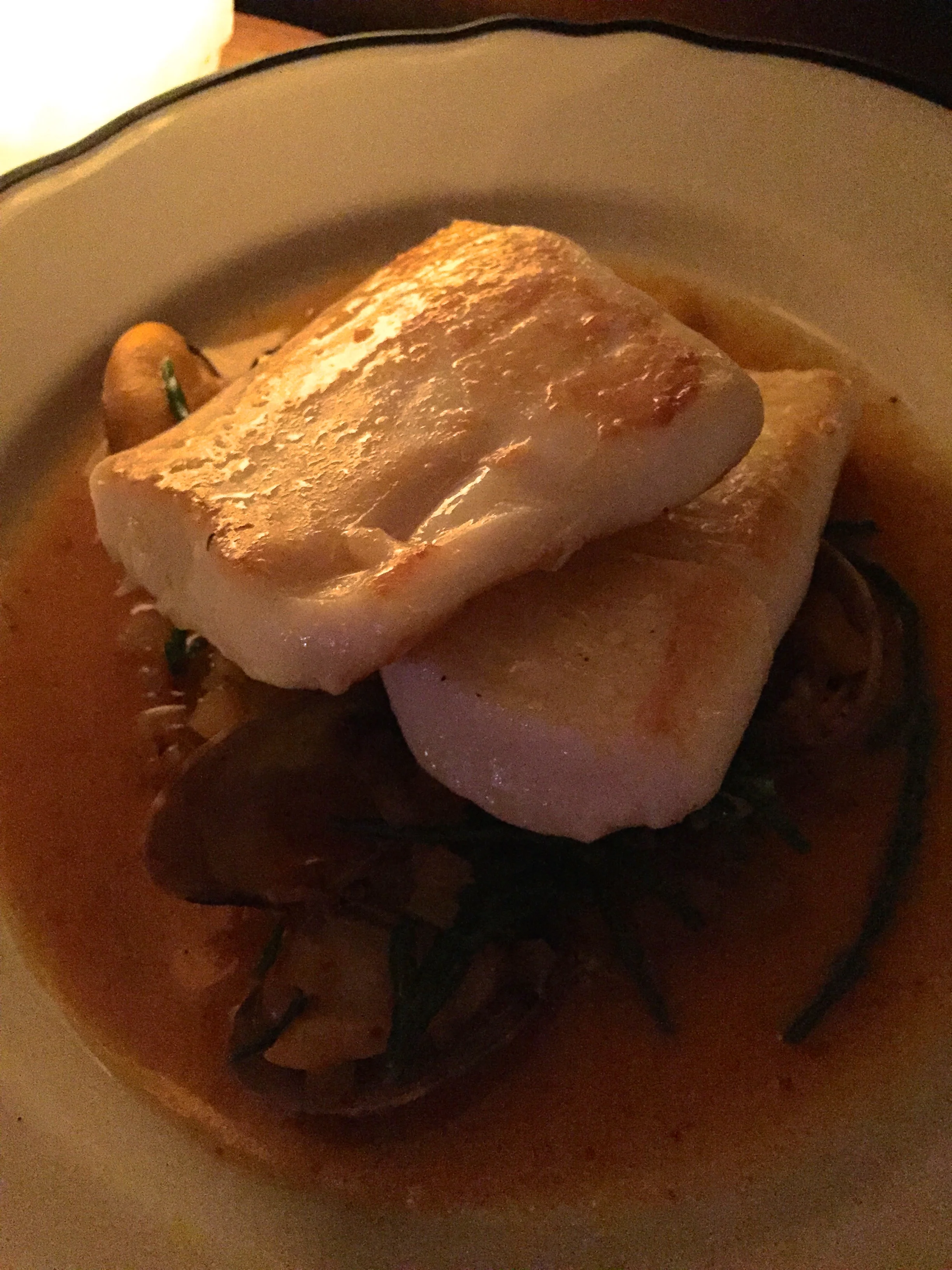 Humbolt squid a la plancha et risotto.