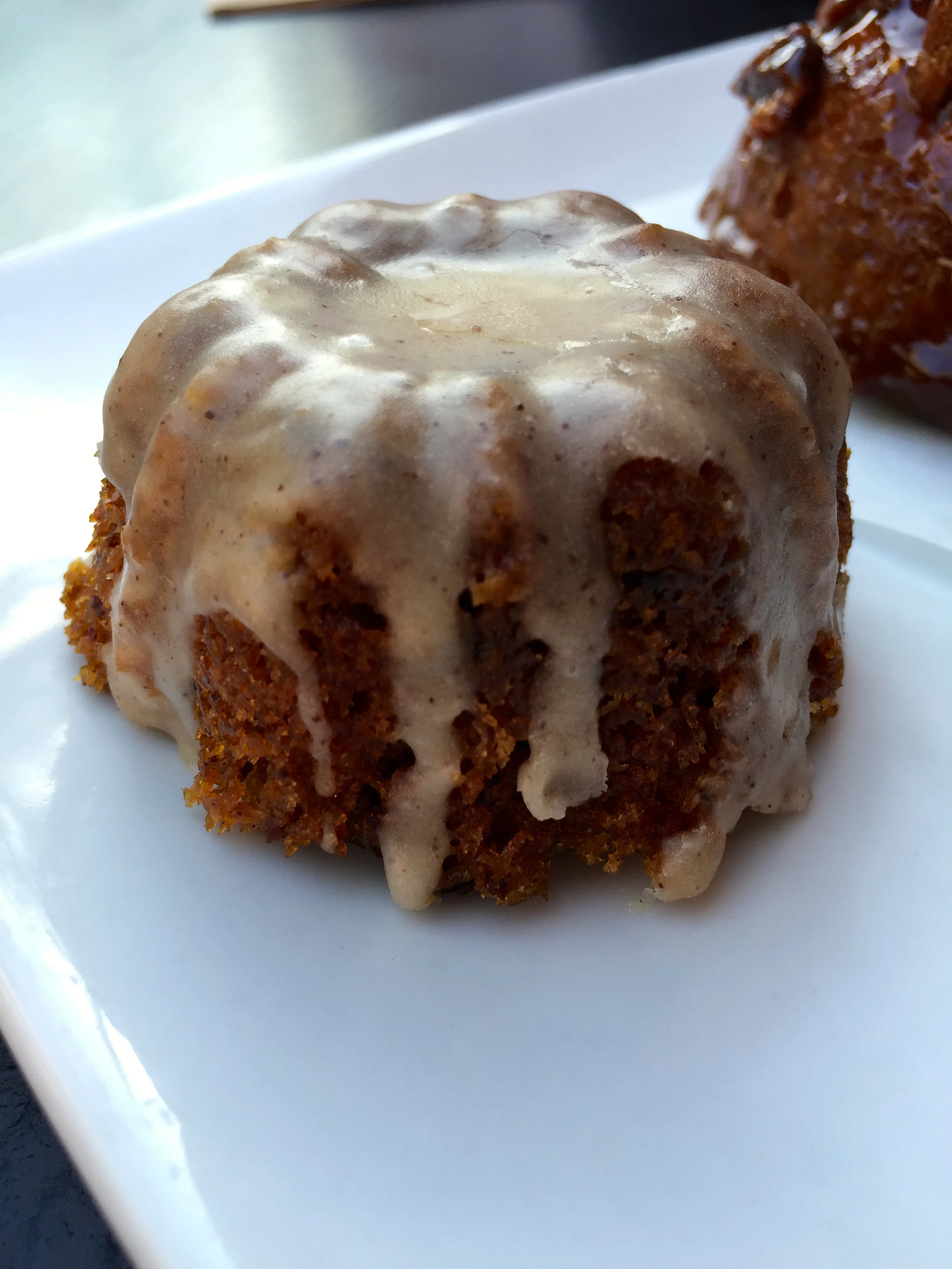 Brown butter date mini Bundt cake.