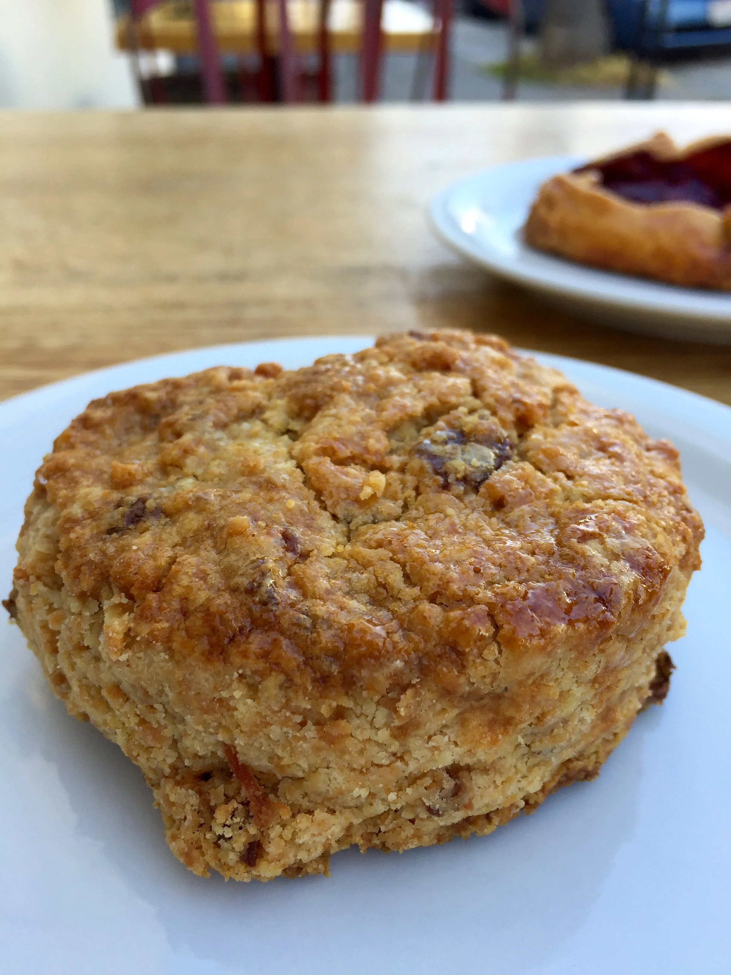 Niman Ranch maple bacon biscuit.