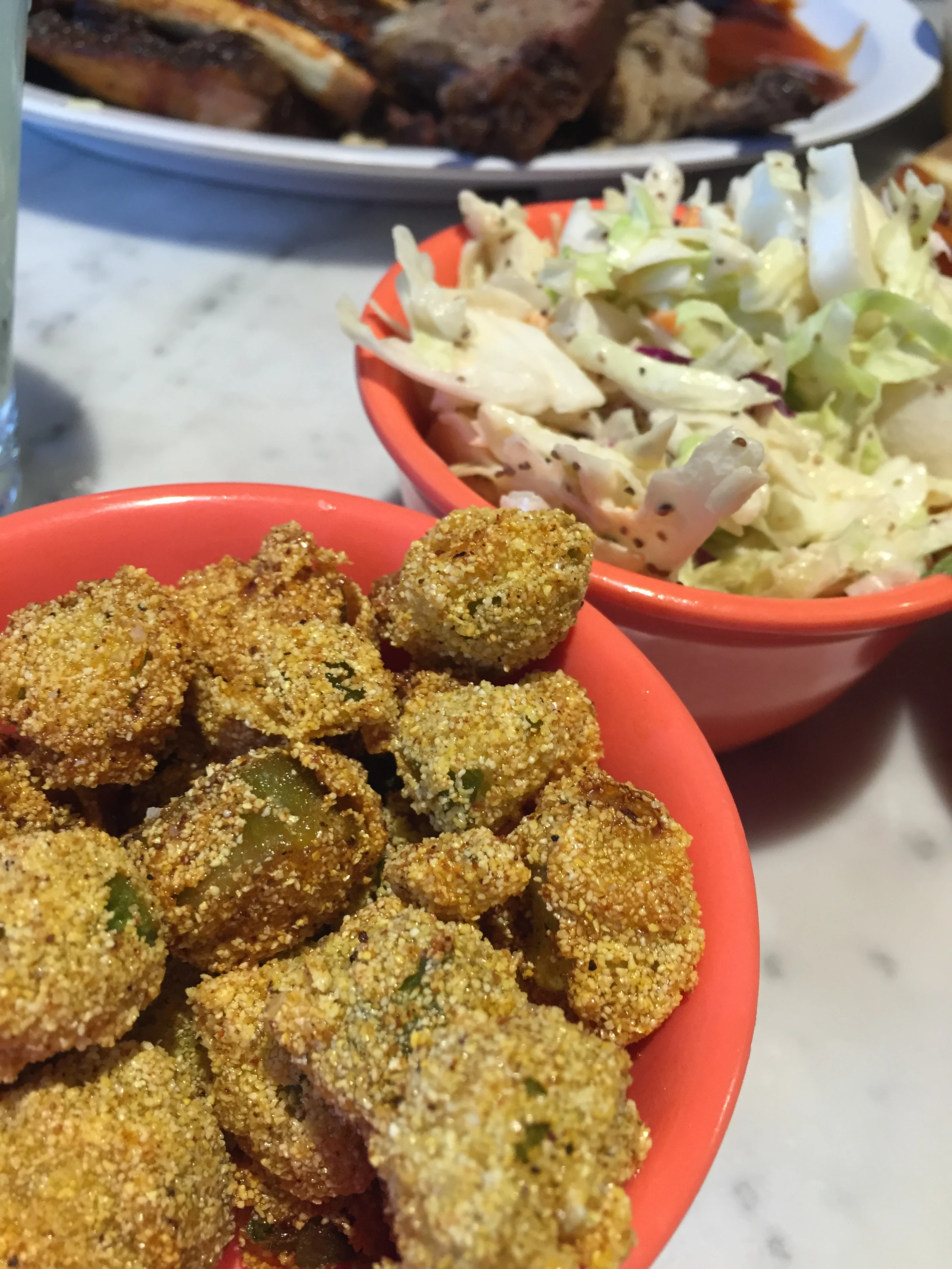 Fried Okra "Fixins"