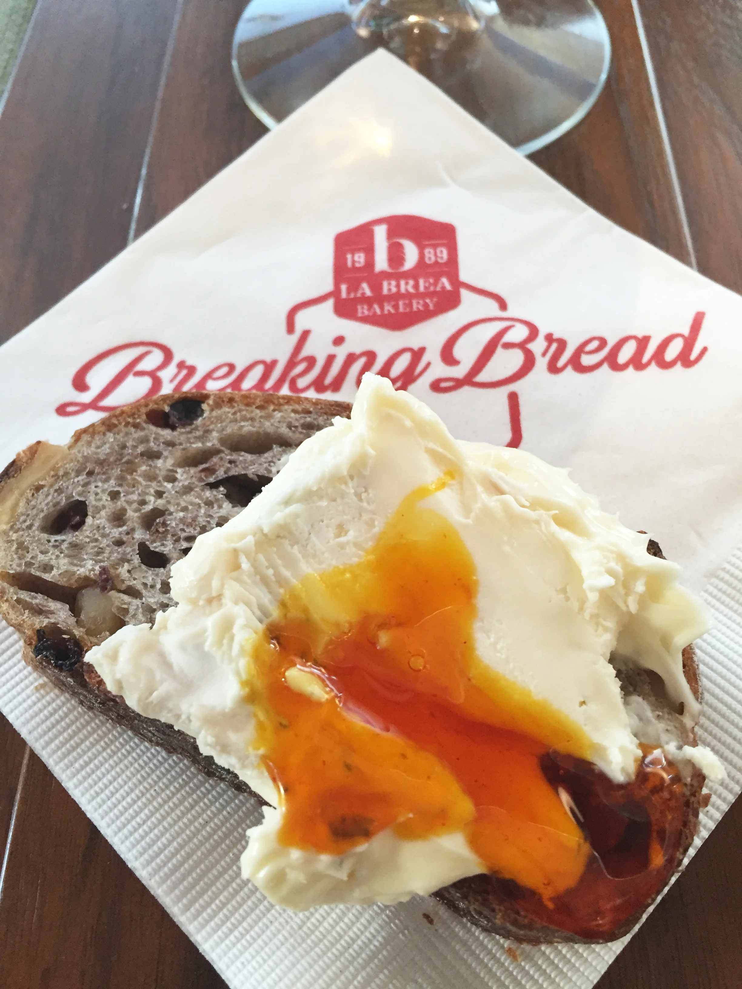 Pecan Raisin loaf with Delice de Bourgogne and saffron acacia honey.