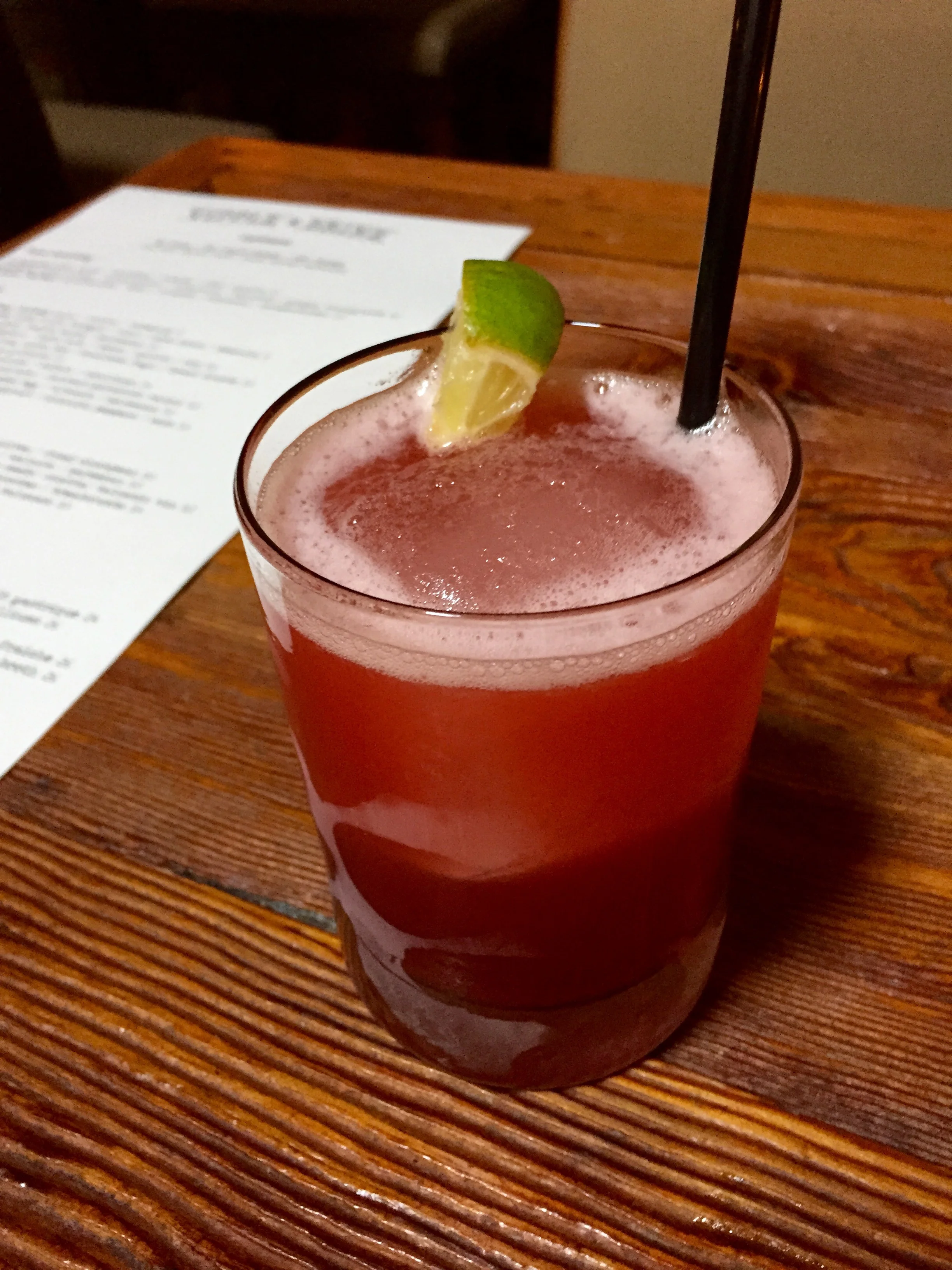 Mexican Firing Squad - Olmeca Altos Tequila, Lime, House-Made Grenadine, Bitters (made spicy)