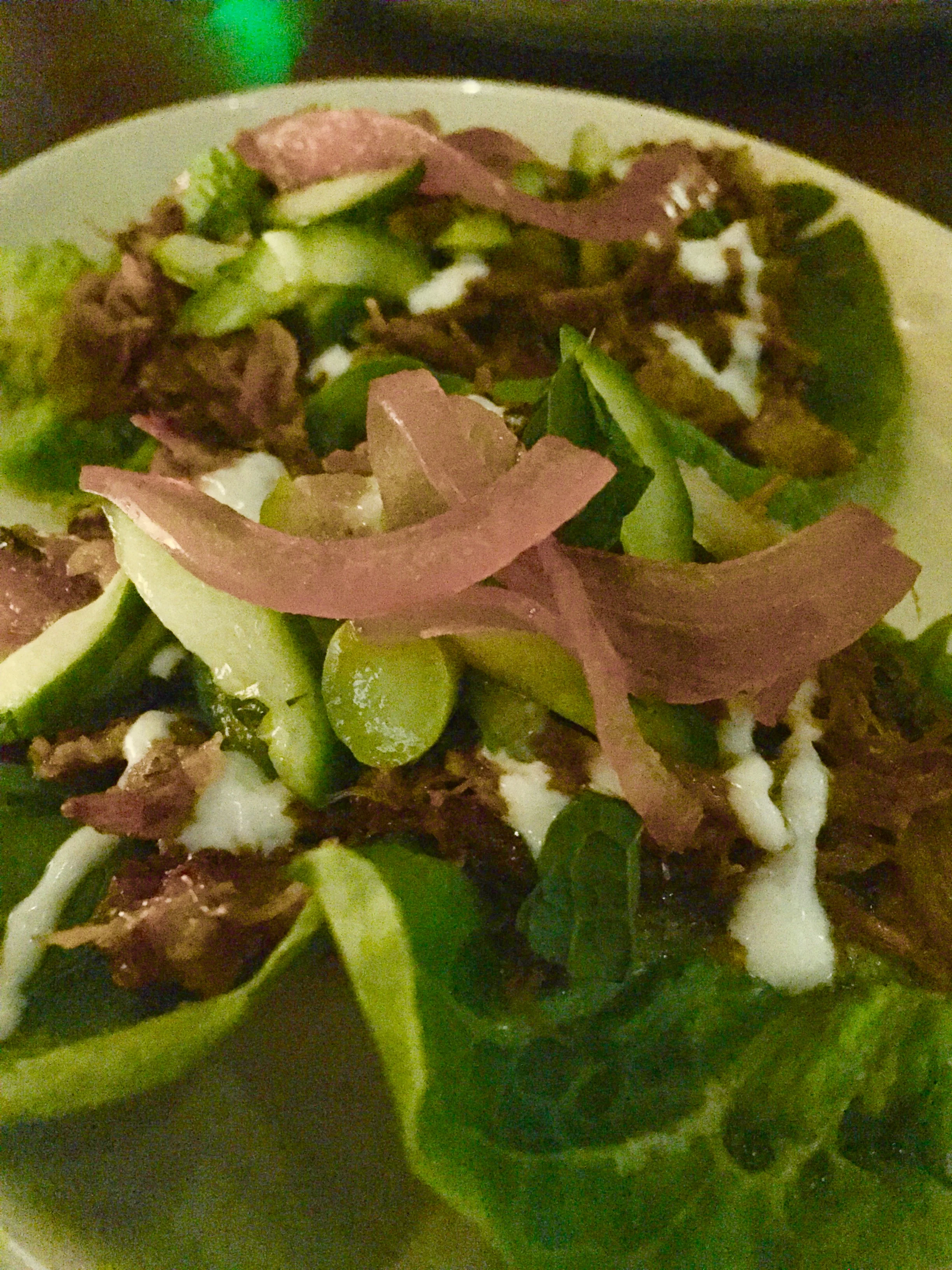 Lamb lettuce wrap nightly special.