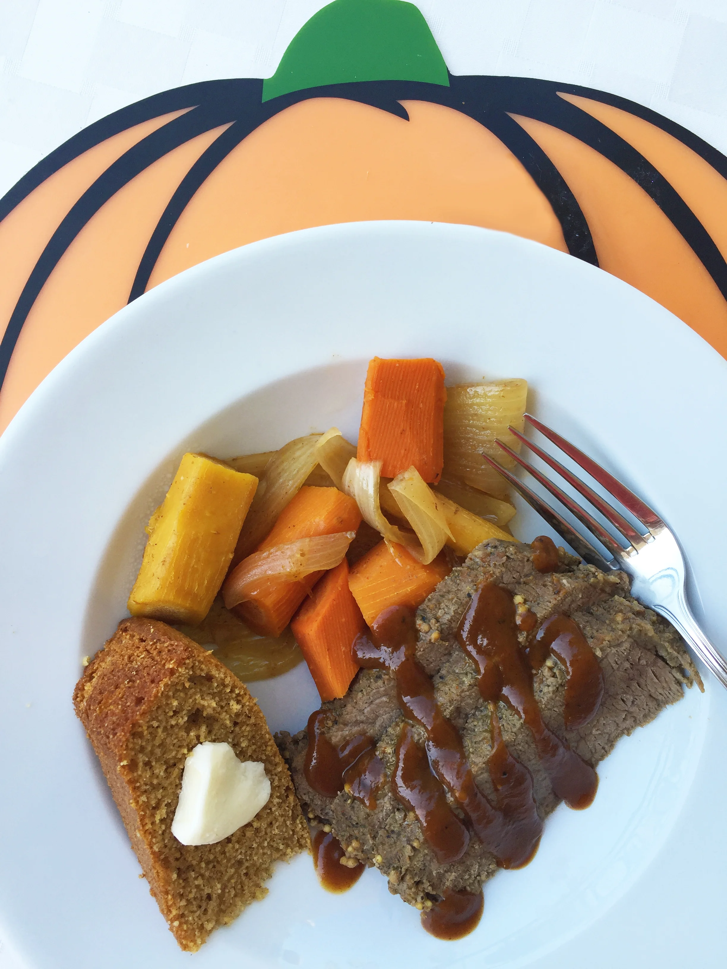 Pot Rost with Pumpkin BBQ Sauce