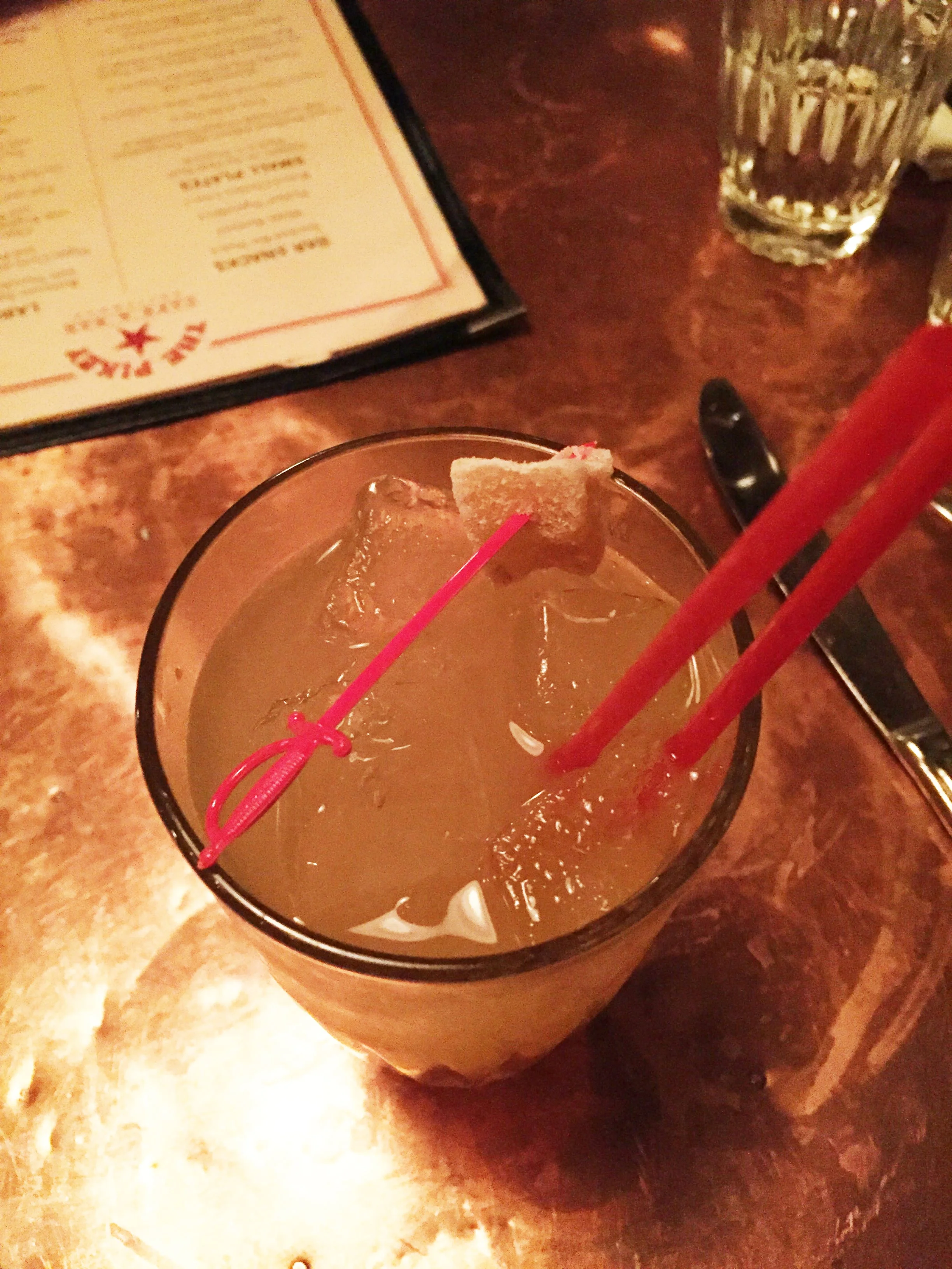 GINGER MINGE - Famous Grouse Scotch, Ginger Juice, Lemon Juice, Ginger Beer, Rocks.