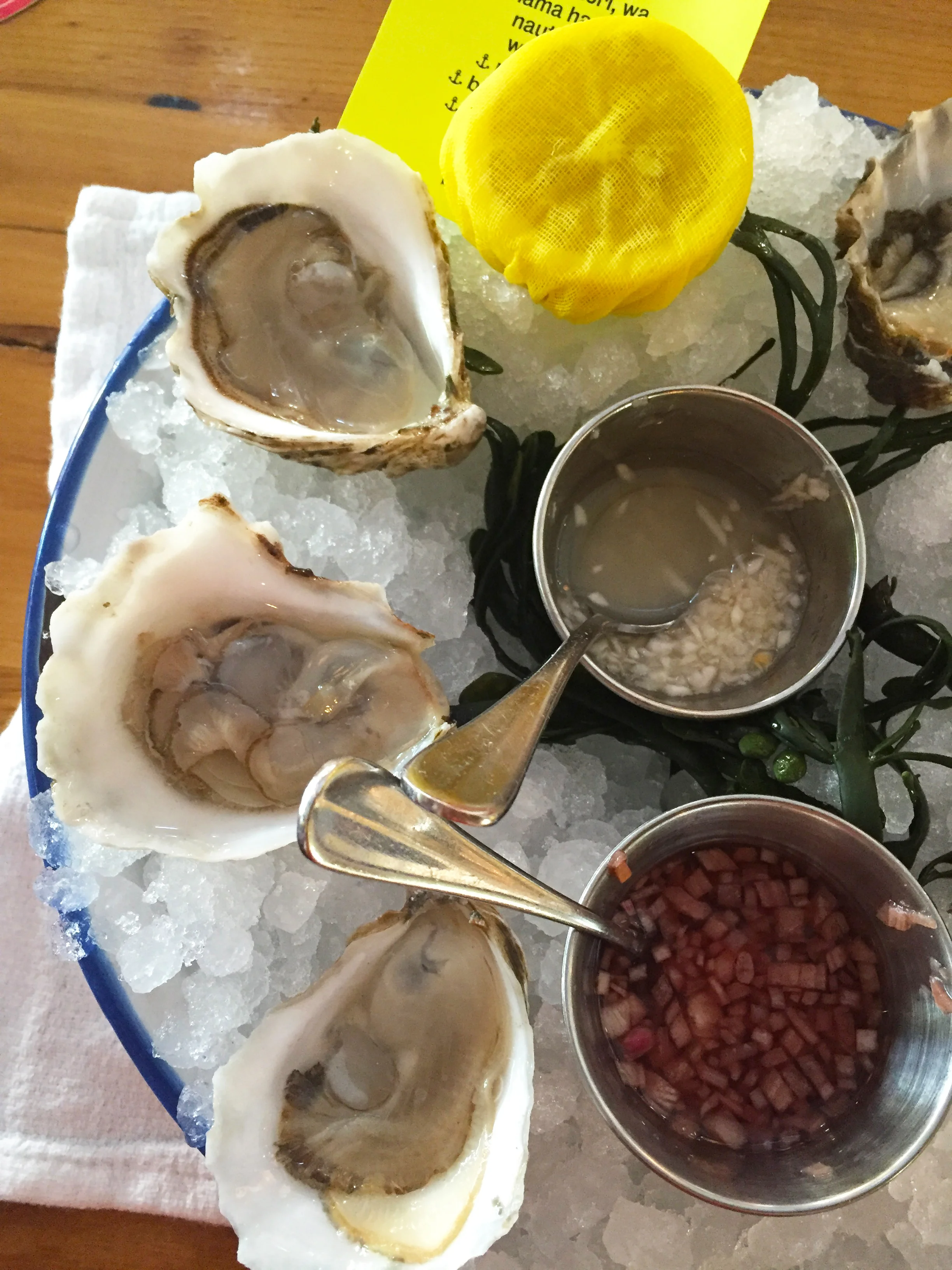 Fresh raw oysters