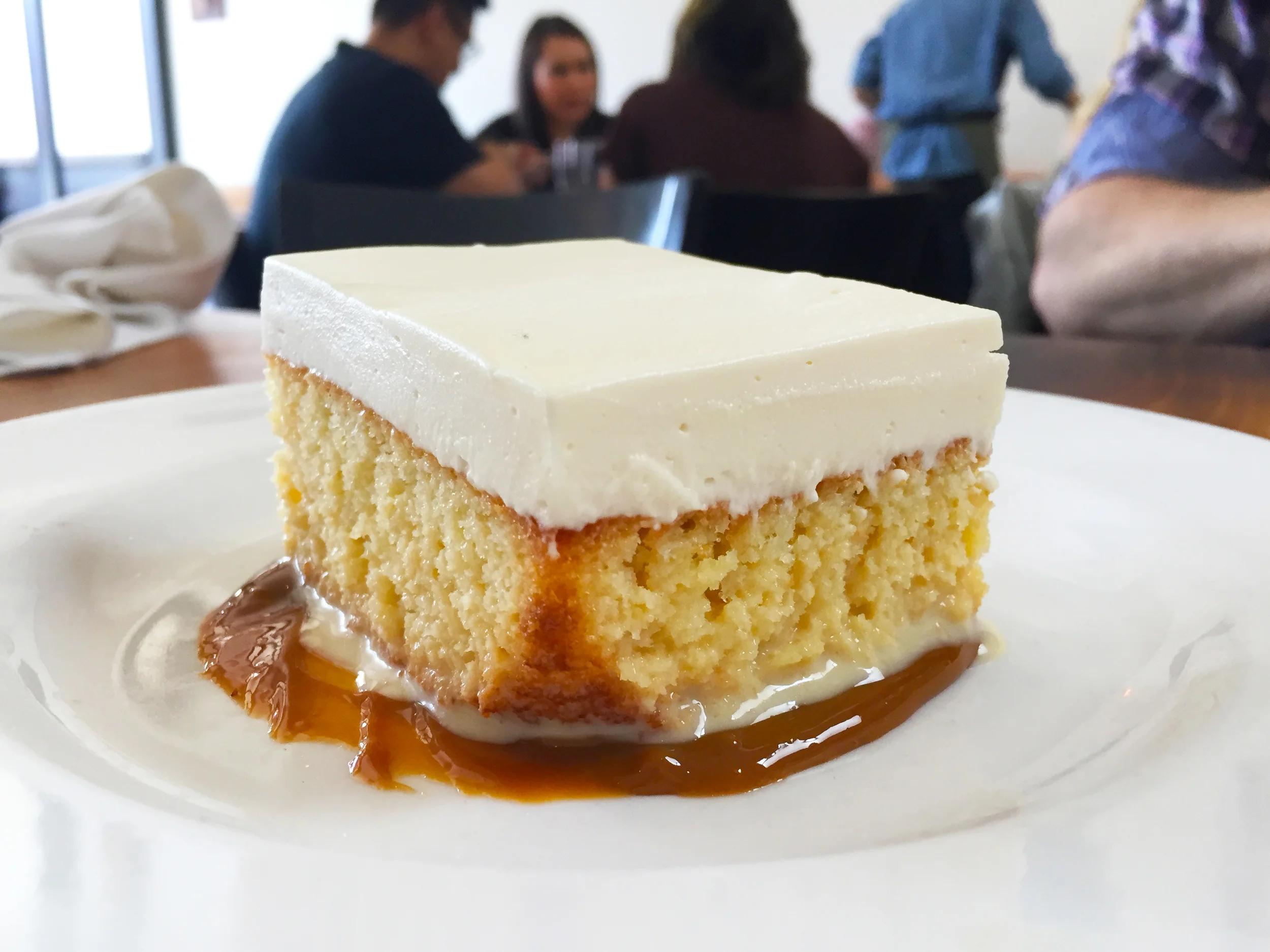 Tres Leches Cake with dulce de leche.