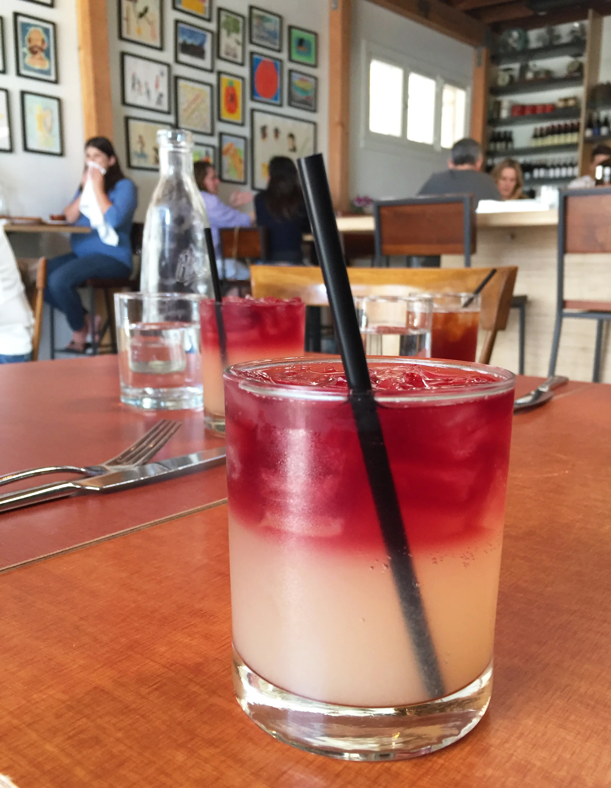 GRAPEFRUIT SPARKLER with Prosecco and a red wine float