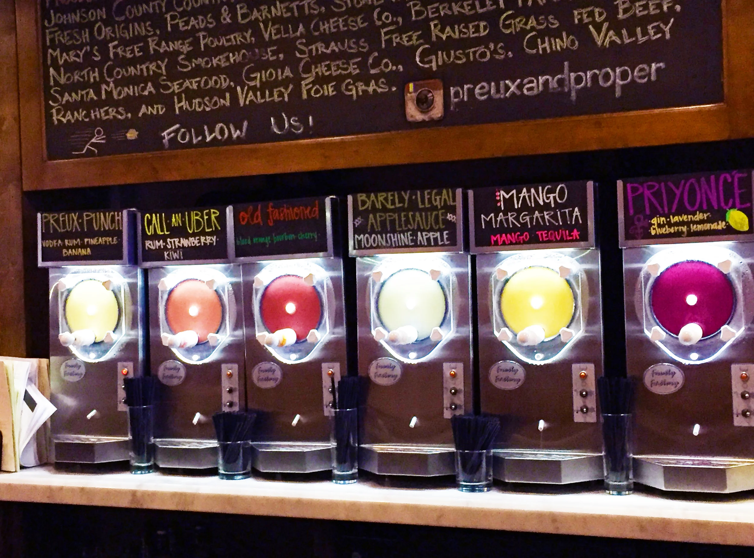 Frozen Daiquiris for days!! (The Priyonce with gin lavender, and blueberry lemonade is my favorite!!)