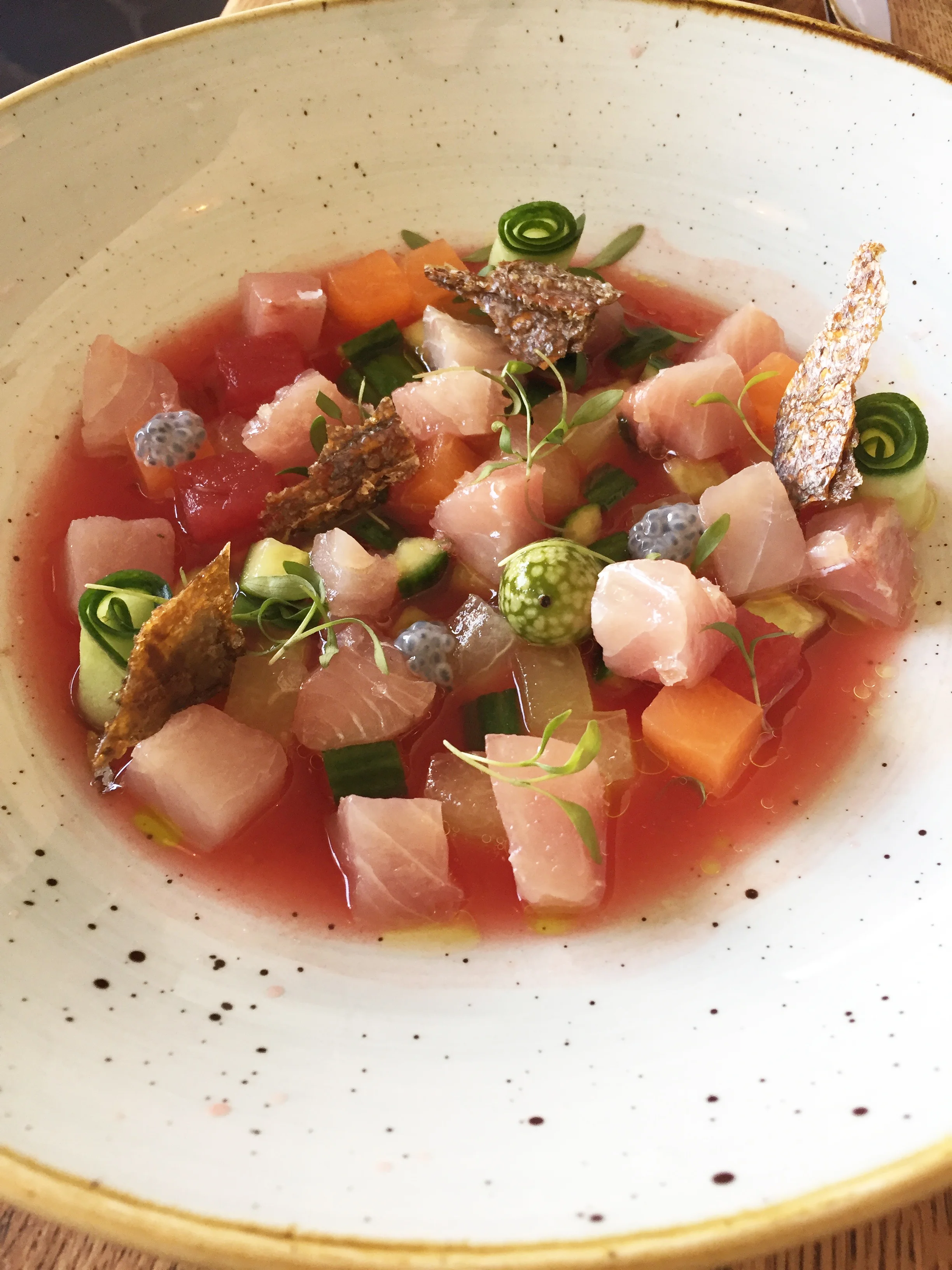 YELLOWTAIL CRUDO citrus / nasturtium / kumquat