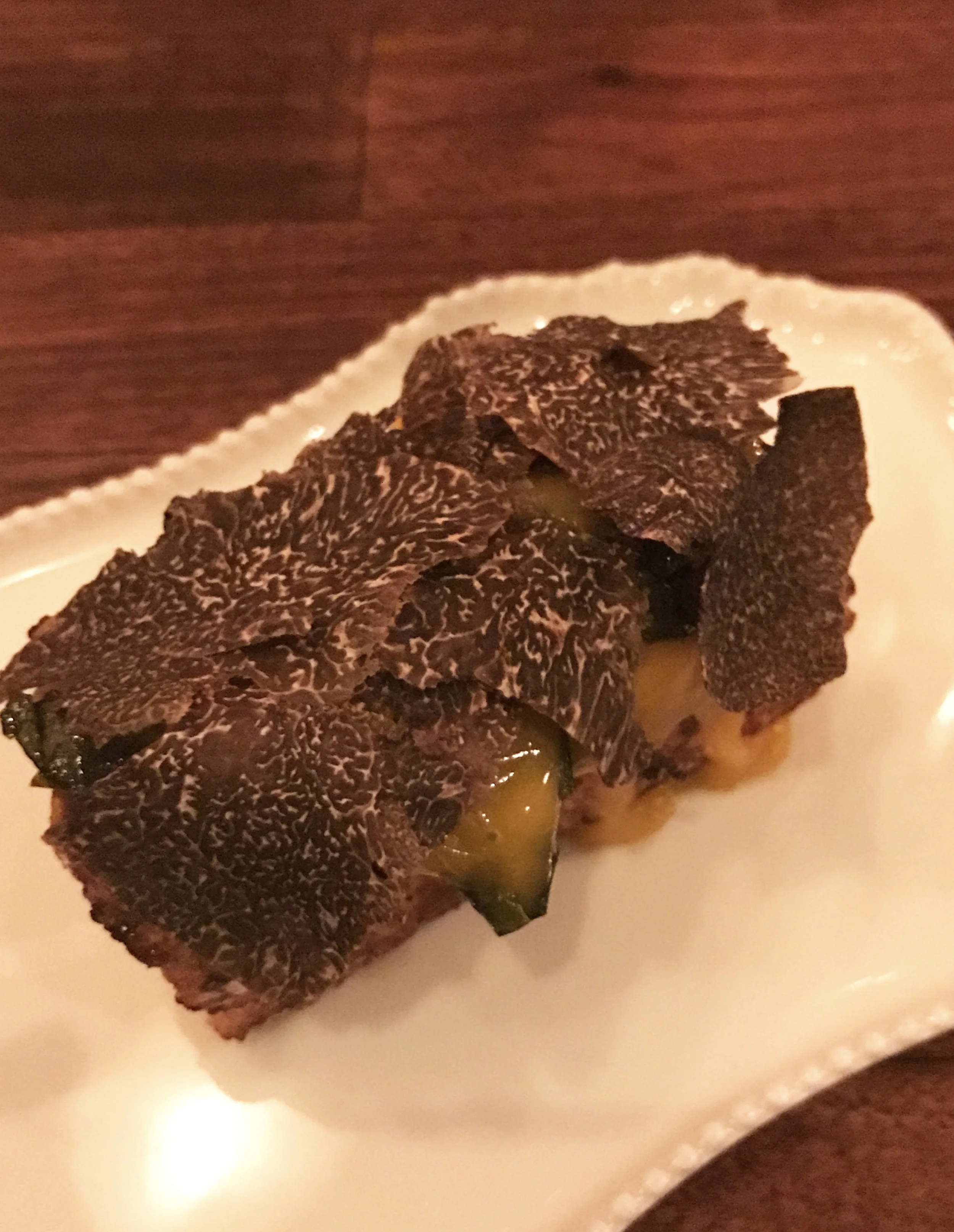 Truffle Toast - soubise, collard greens