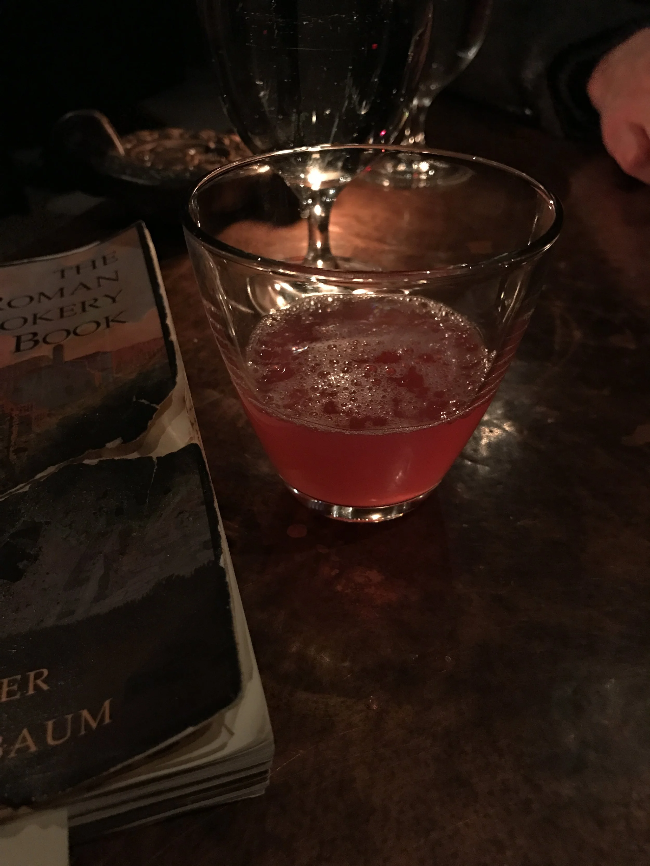 Color-changing cocktail of honey, mead, Armagnac and cabbage