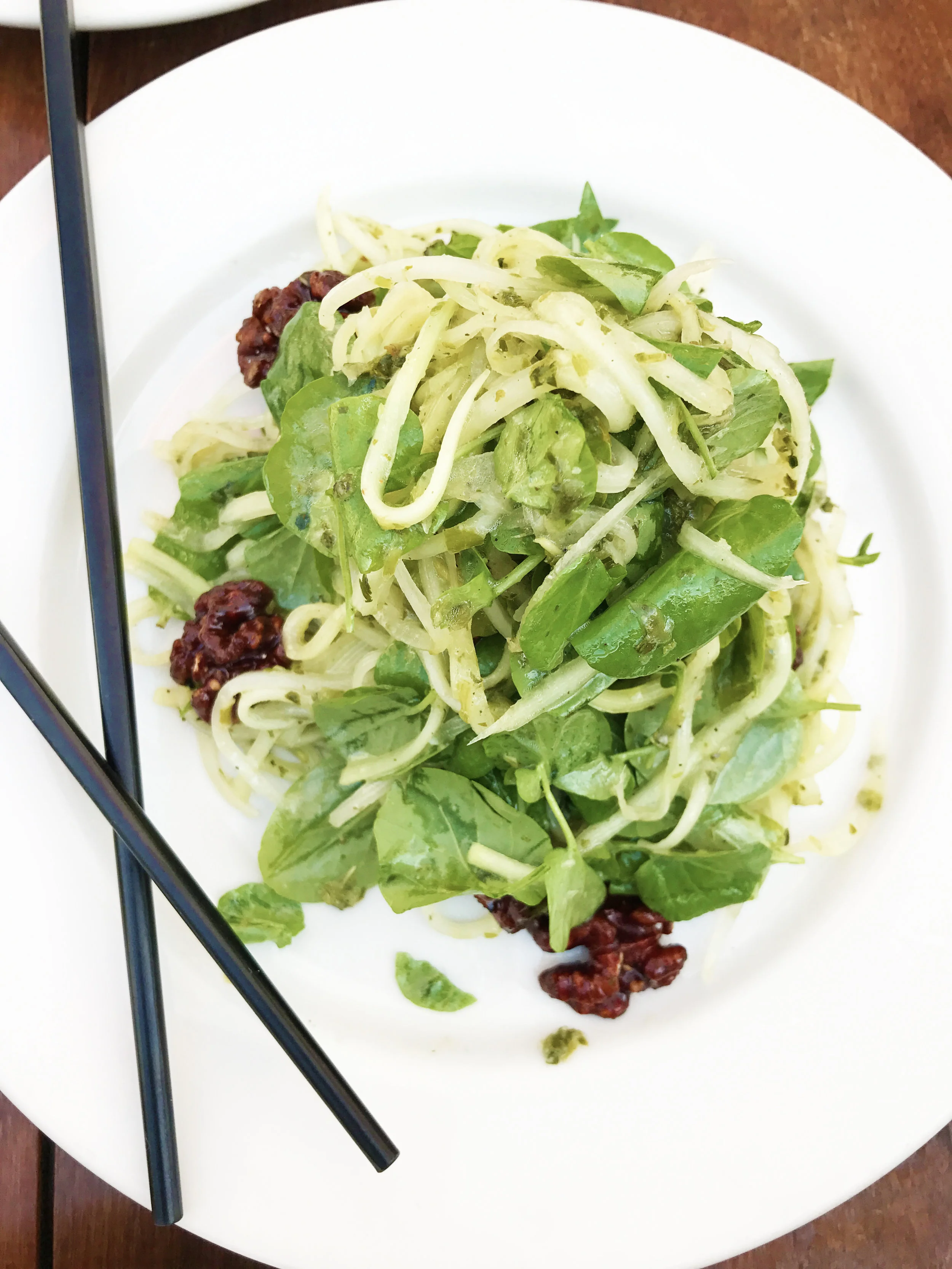 Green Papaya Salad with watercress and spice walnuts
