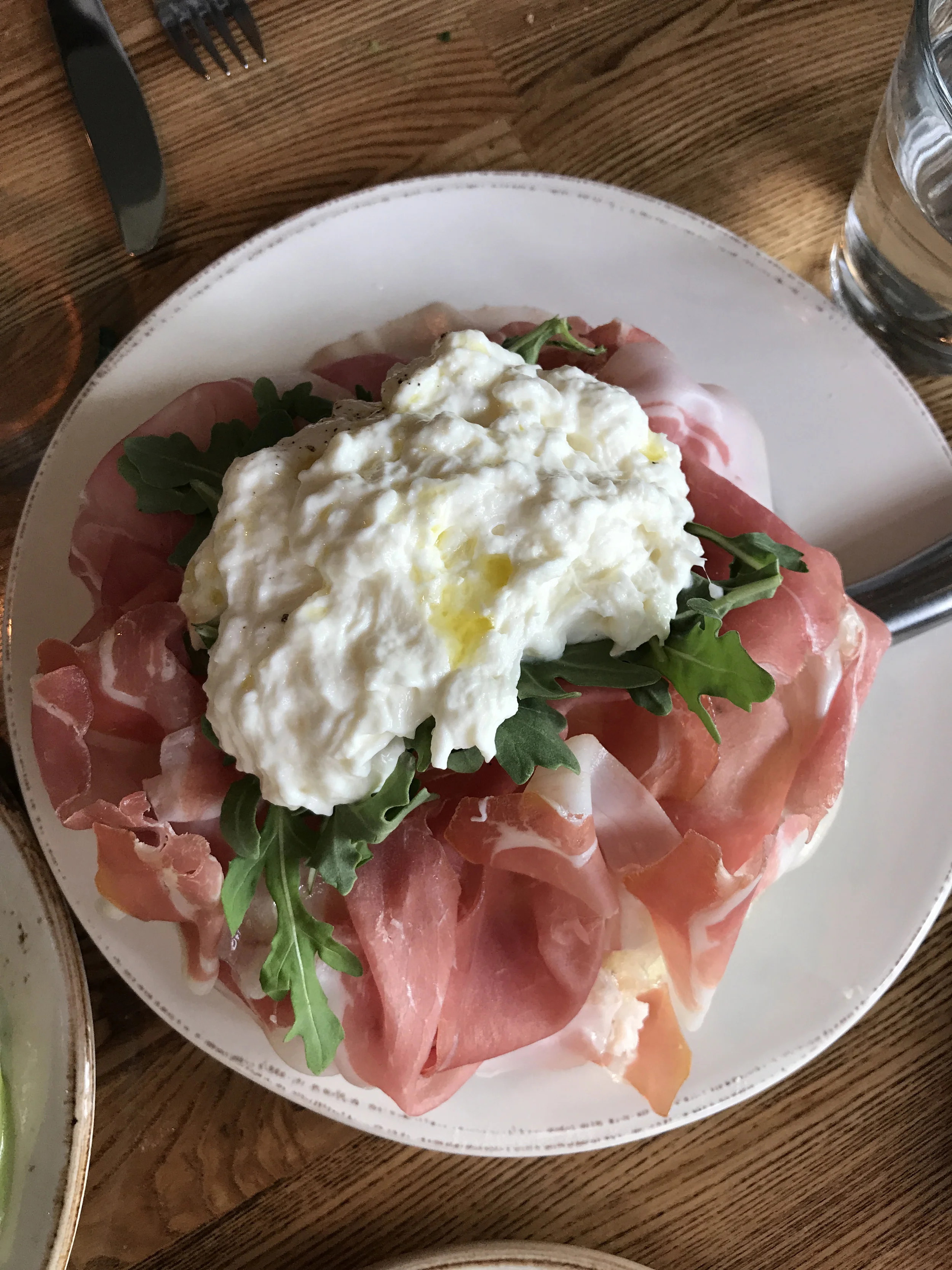 Prosciutto - parma prosciutto 24 months aged, lightly fried sage dough, stracciatella