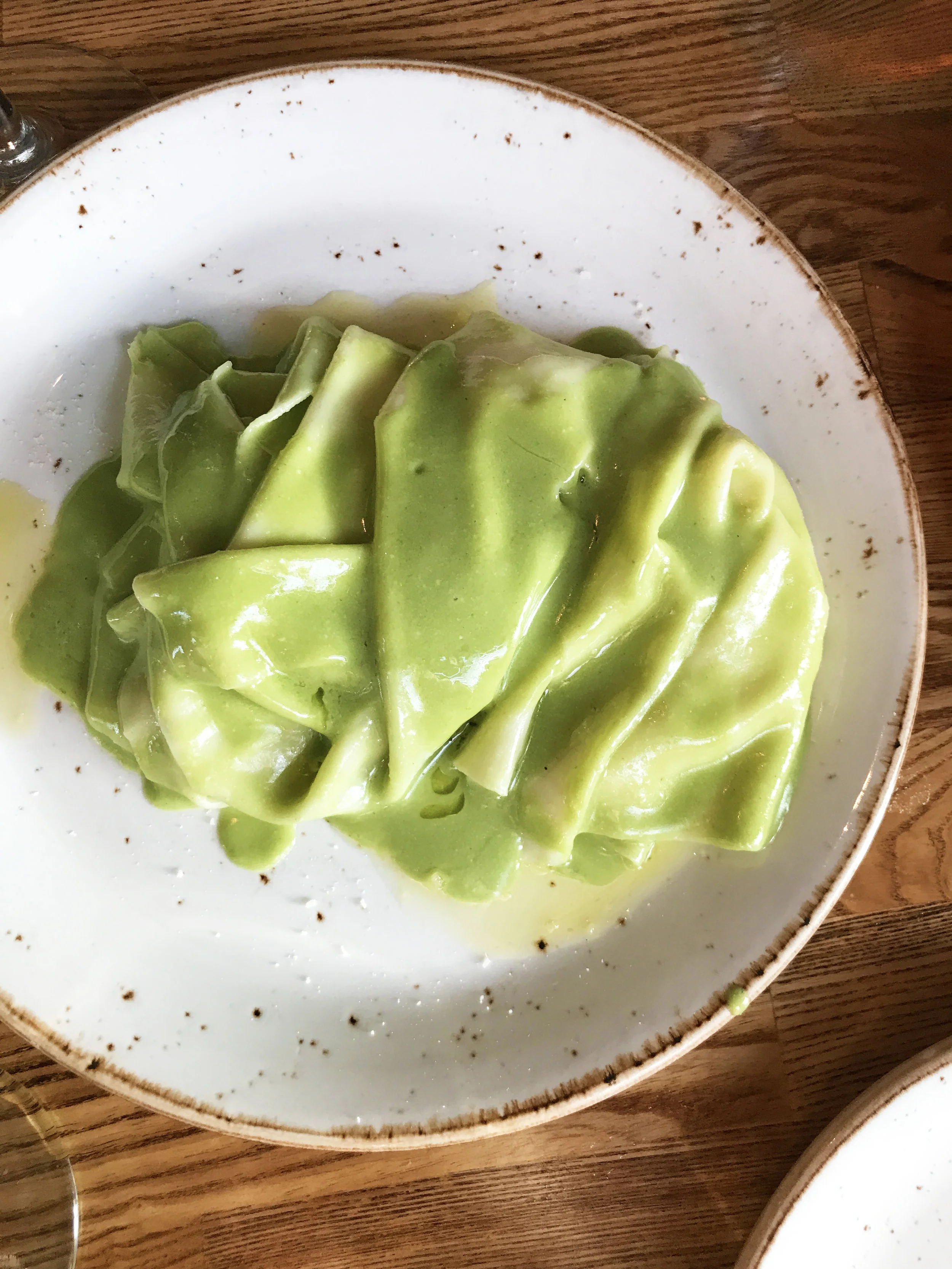 Mandilli di Seta - handkerchief pasta, ligurian almond basil pesto
